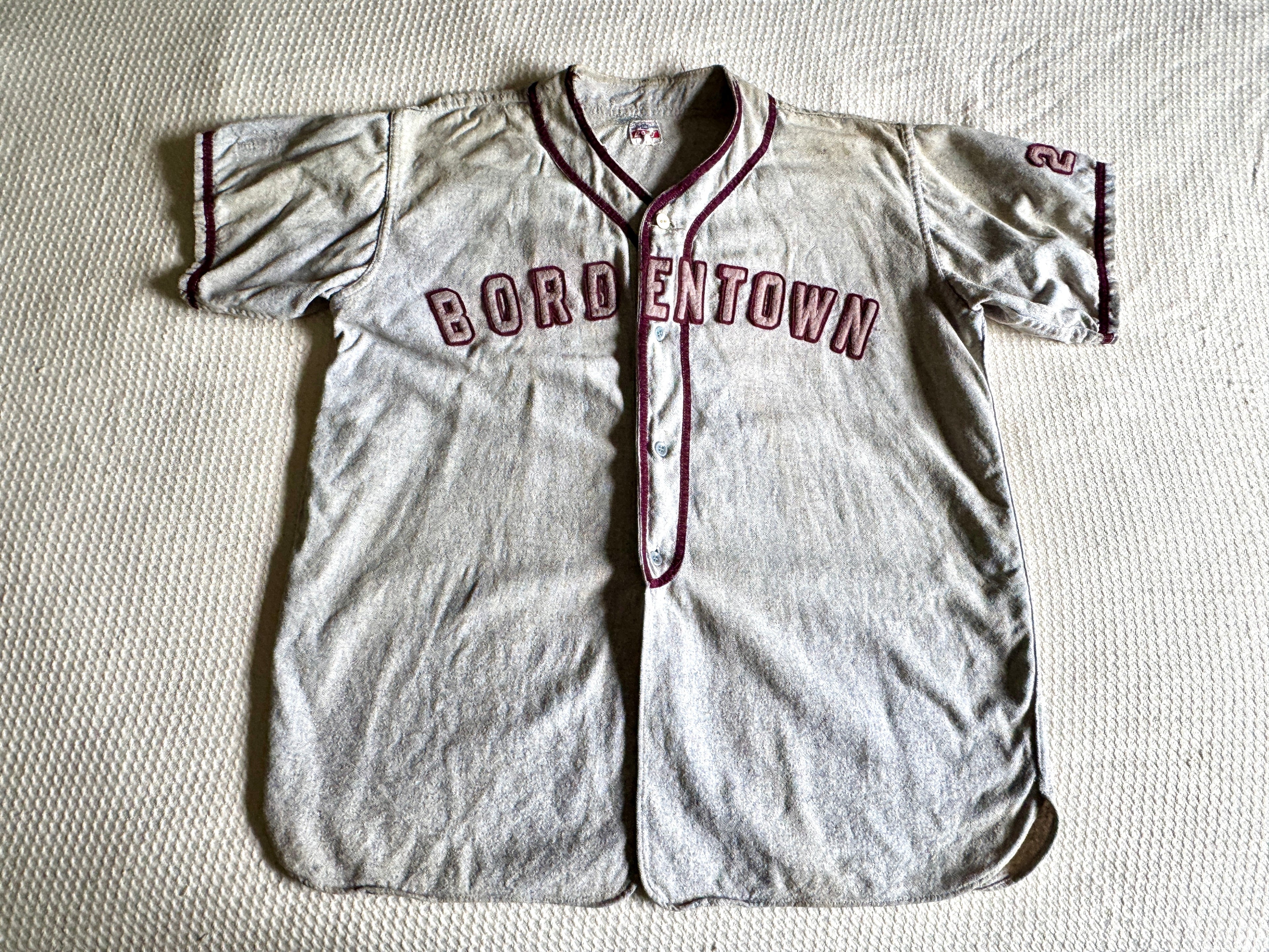 1960's Bordertown Military Institute Baseball Jersey ~ Dodge Davis Wool BMI Baseball Jersey
