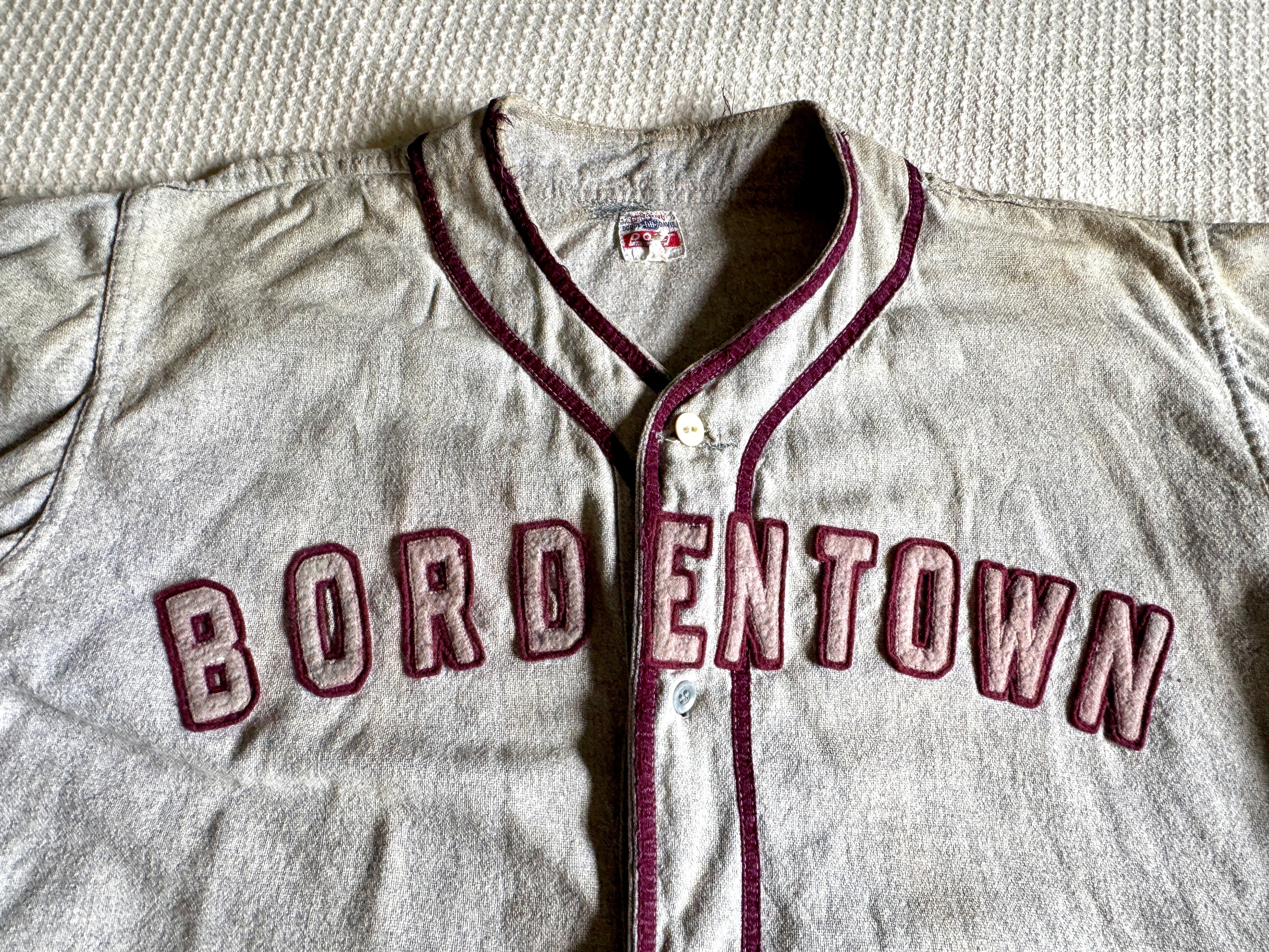 1960's Bordertown Military Institute Baseball Jersey ~ Dodge Davis Wool BMI Baseball Jersey