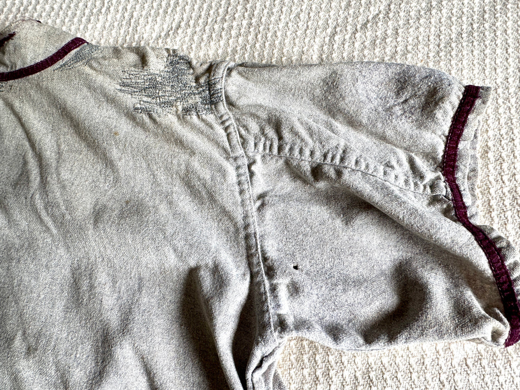 1960's Bordertown Military Institute Baseball Jersey ~ Dodge Davis Wool BMI Baseball Jersey