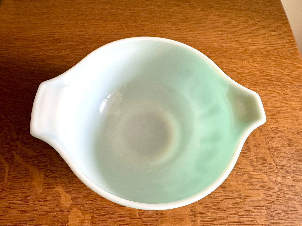 Vtg Pyrex #442 Amish Butterprint Turquoise Cinderella 1-1/2 Qt Mixing Bowl