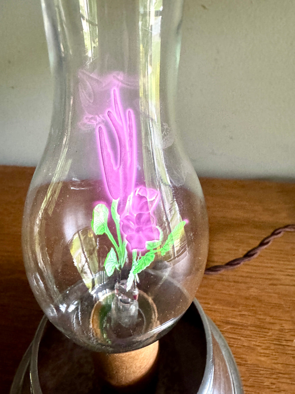 1940's Aerolux Light Bulb Swallow Bird in Flowers ~ Aerolux Glowing Bird and Flower Bulb