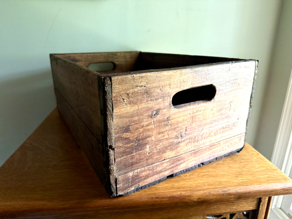 Distressed Wooden Harvard Brewing Co. Crate ~ Harvard Ale & Beer Wood Crate