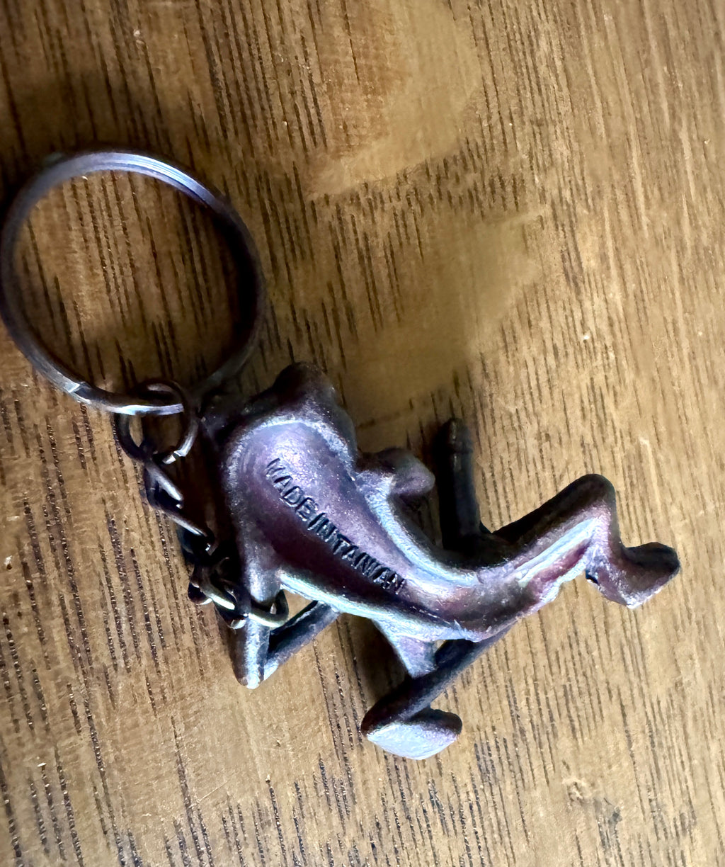 Vtg Novelty Well Endowed Frog Key Chained ~ Naughty Frog Key Chain