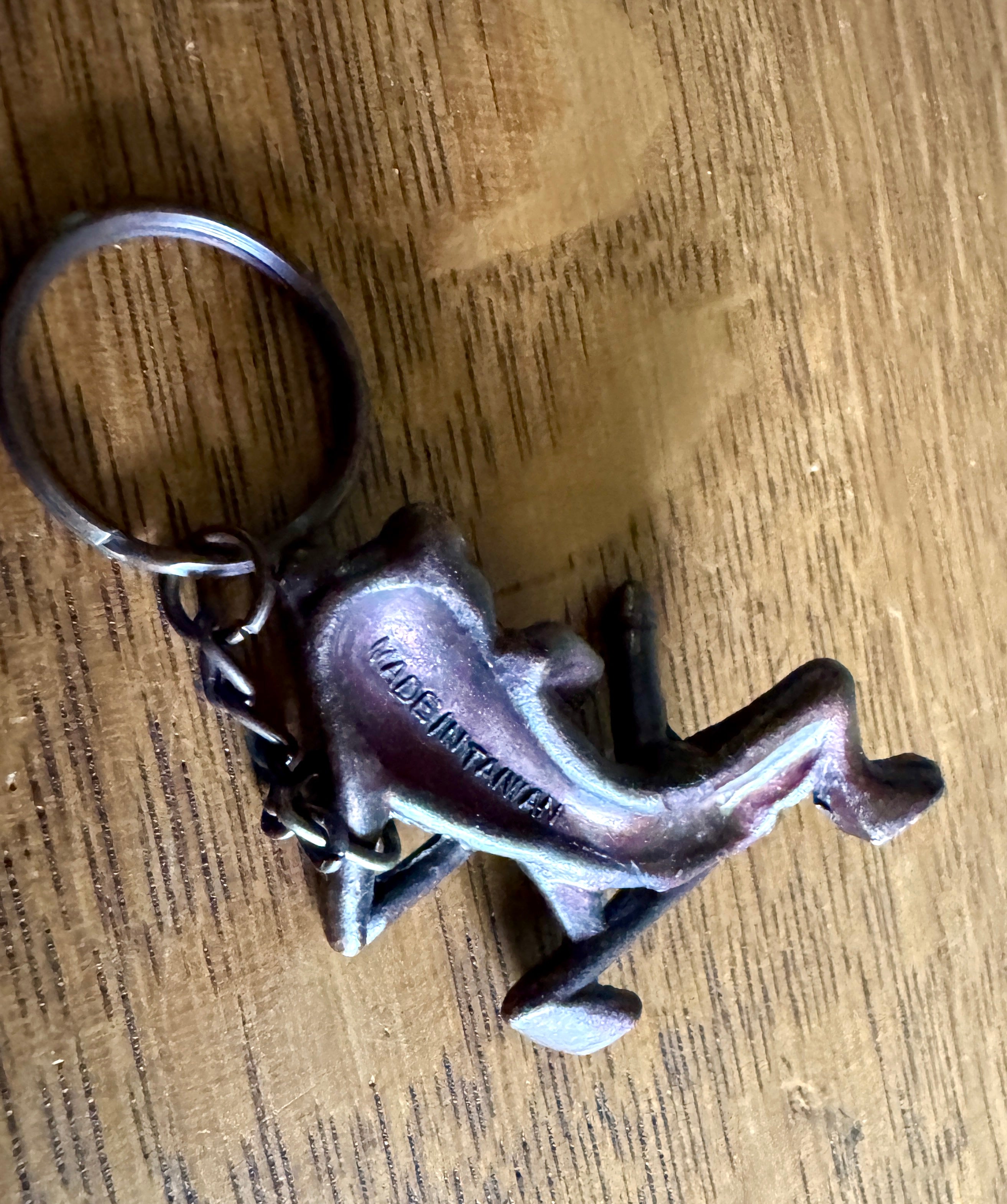 Vtg Novelty Well Endowed Frog Key Chained ~ Naughty Frog Key Chain