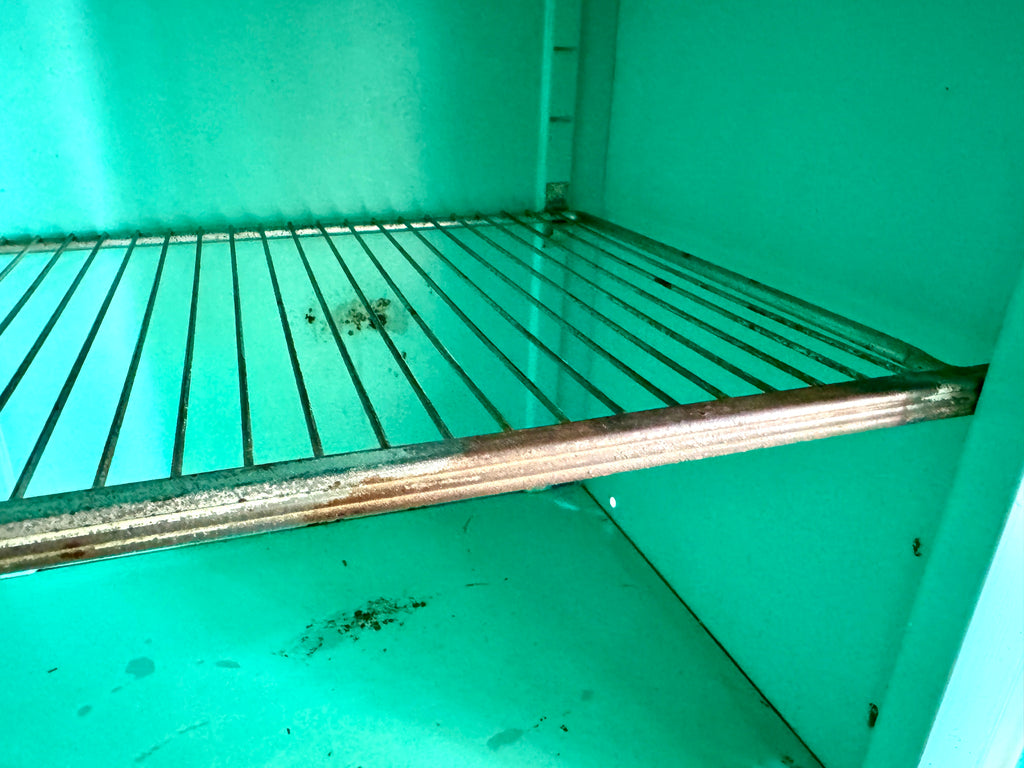 1950'S AQUA / TURQUOISE MCM Metal Wall Cabinet ~ Distressed Aqua Wall Cabinet