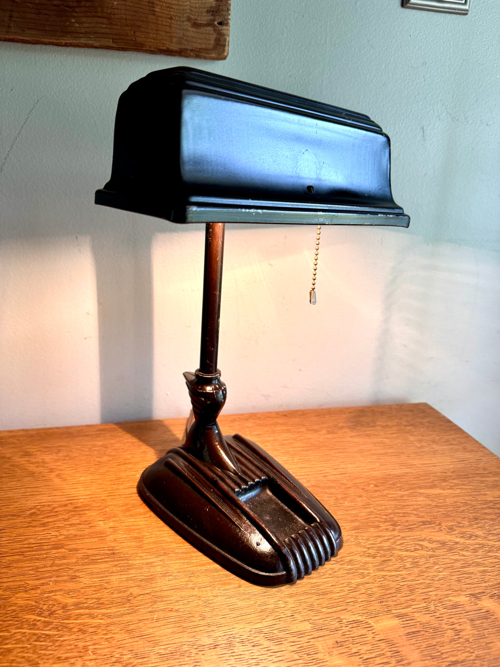 Distressed Machine Age Bankers Lamp ~ Art Decor Desk Lamp