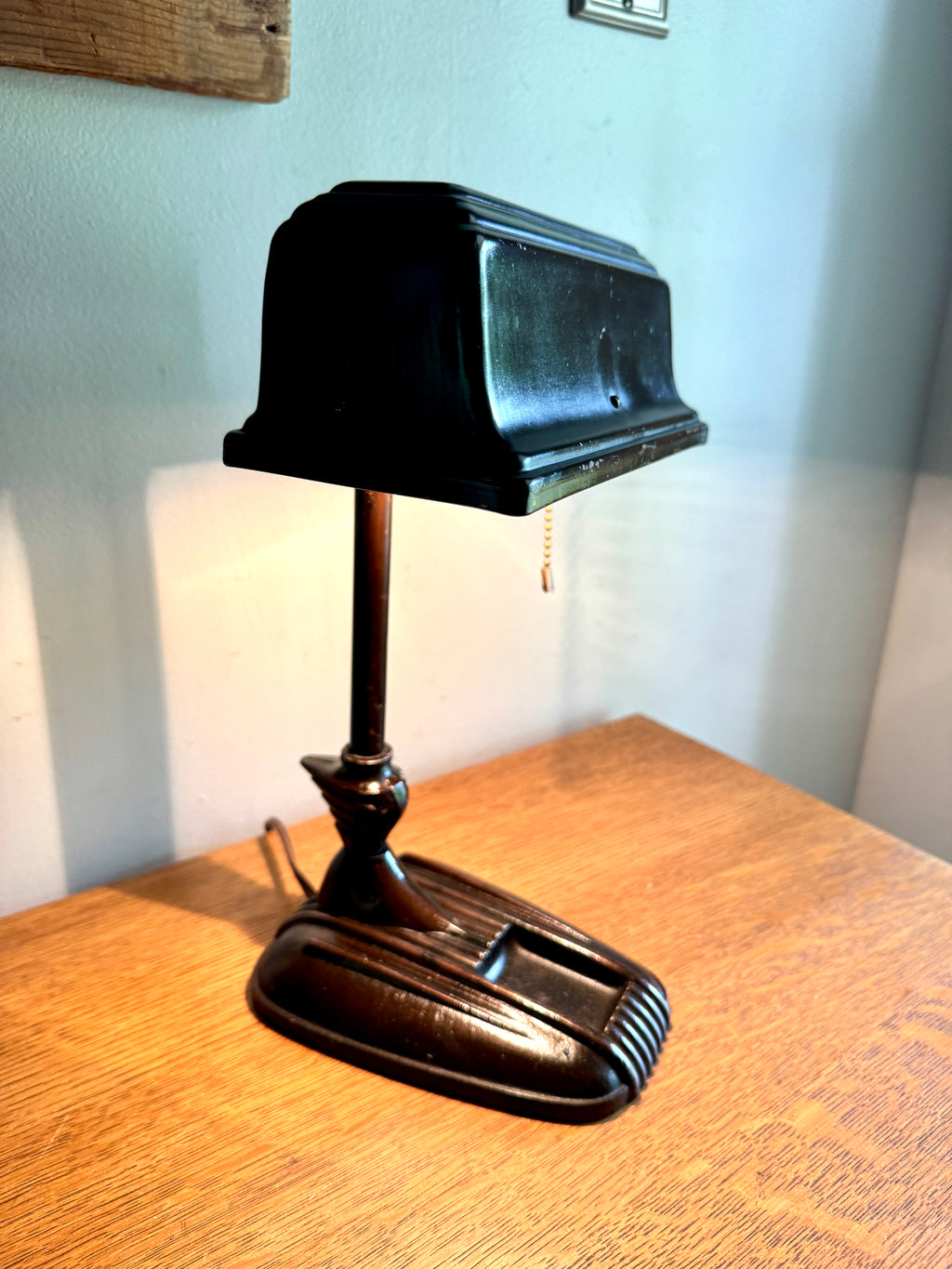 Distressed Machine Age Bankers Lamp ~ Art Decor Desk Lamp