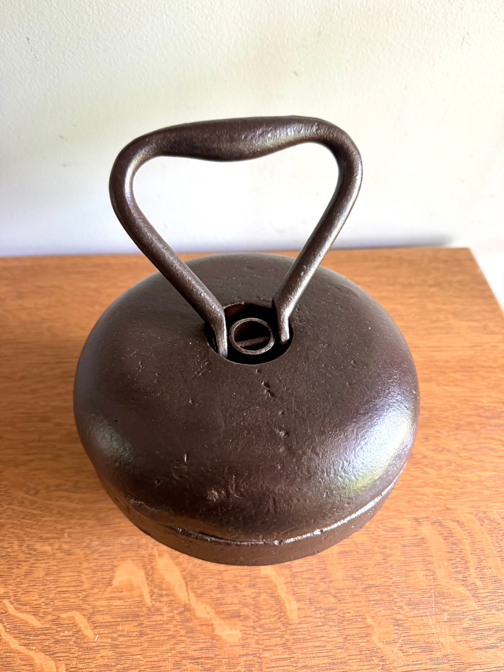 Antique 50 lbs. Cast Iron Kettlebell ~ Adjustable Plate Cast Iron Kettlebell