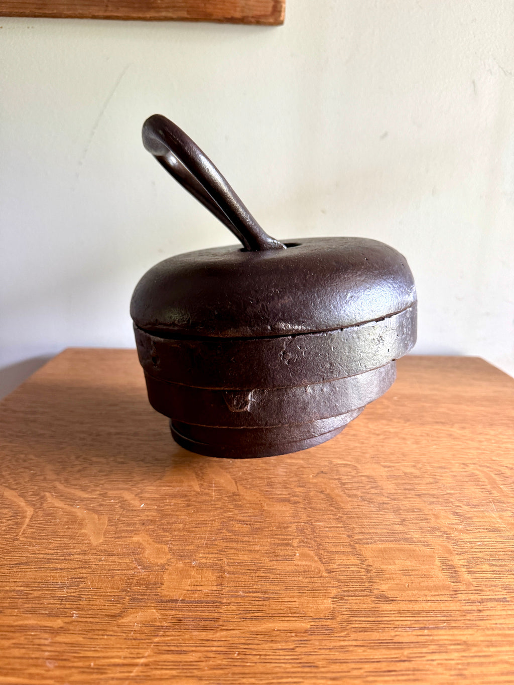Antique 50 lbs. Cast Iron Kettlebell ~ Adjustable Plate Cast Iron Kettlebell