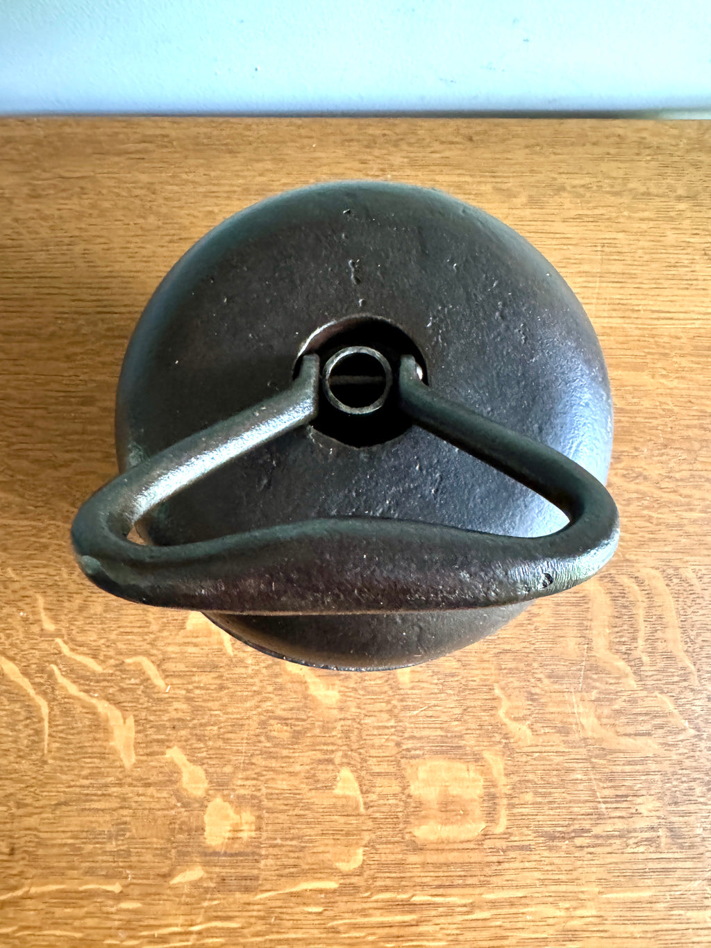 Antique 50 lbs. Cast Iron Kettlebell ~ Adjustable Plate Cast Iron Kettlebell