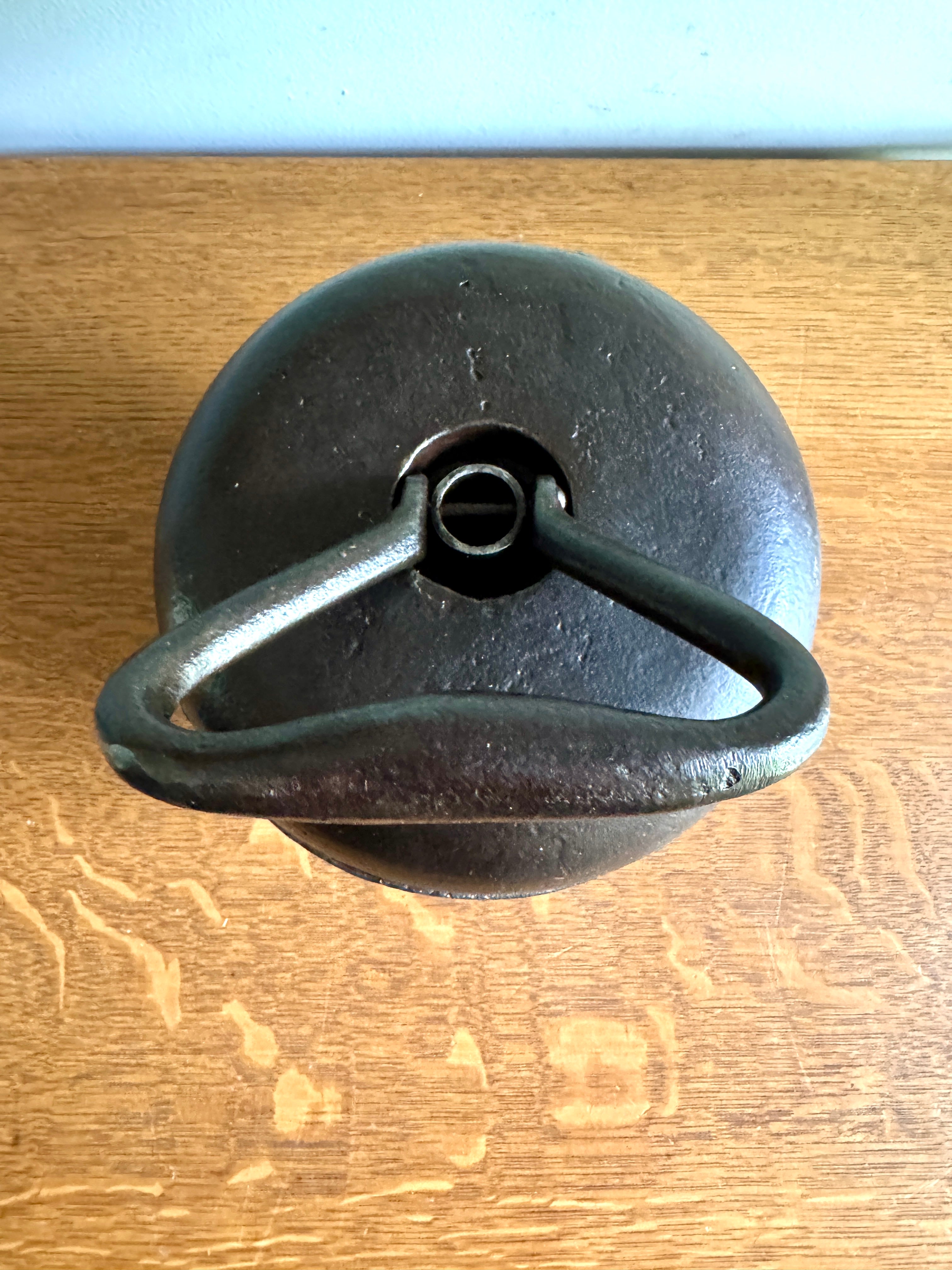 Antique 50 lbs. Cast Iron Kettlebell ~ Adjustable Plate Cast Iron Kettlebell