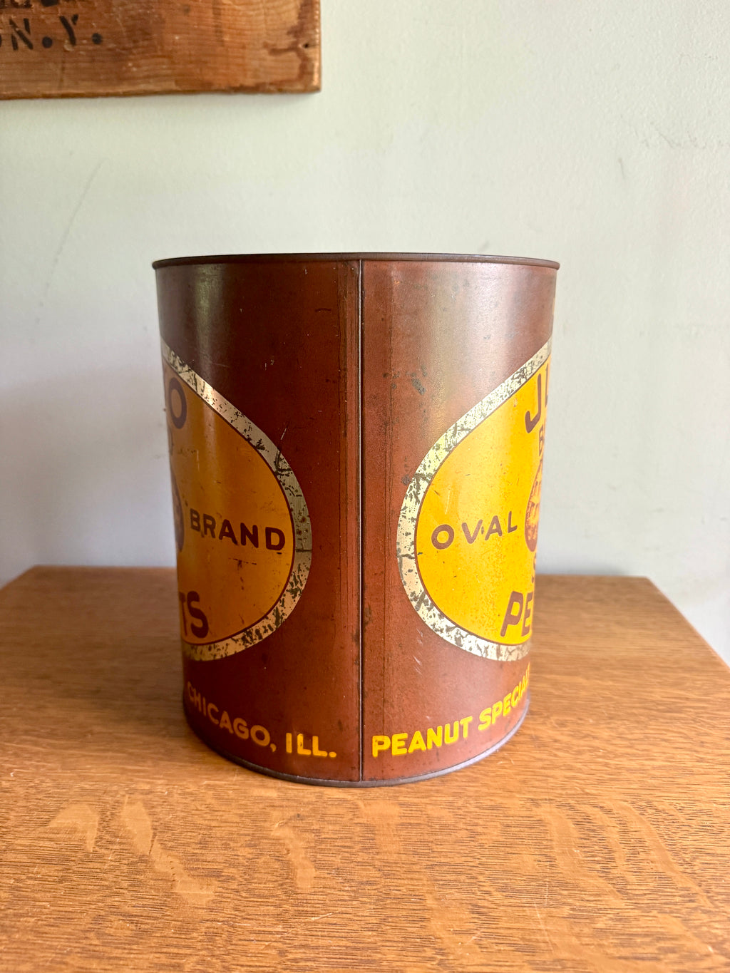 Antique Jumbo Blanched Salted Peanuts Tin ~ Peanut Specialty Co. Tin