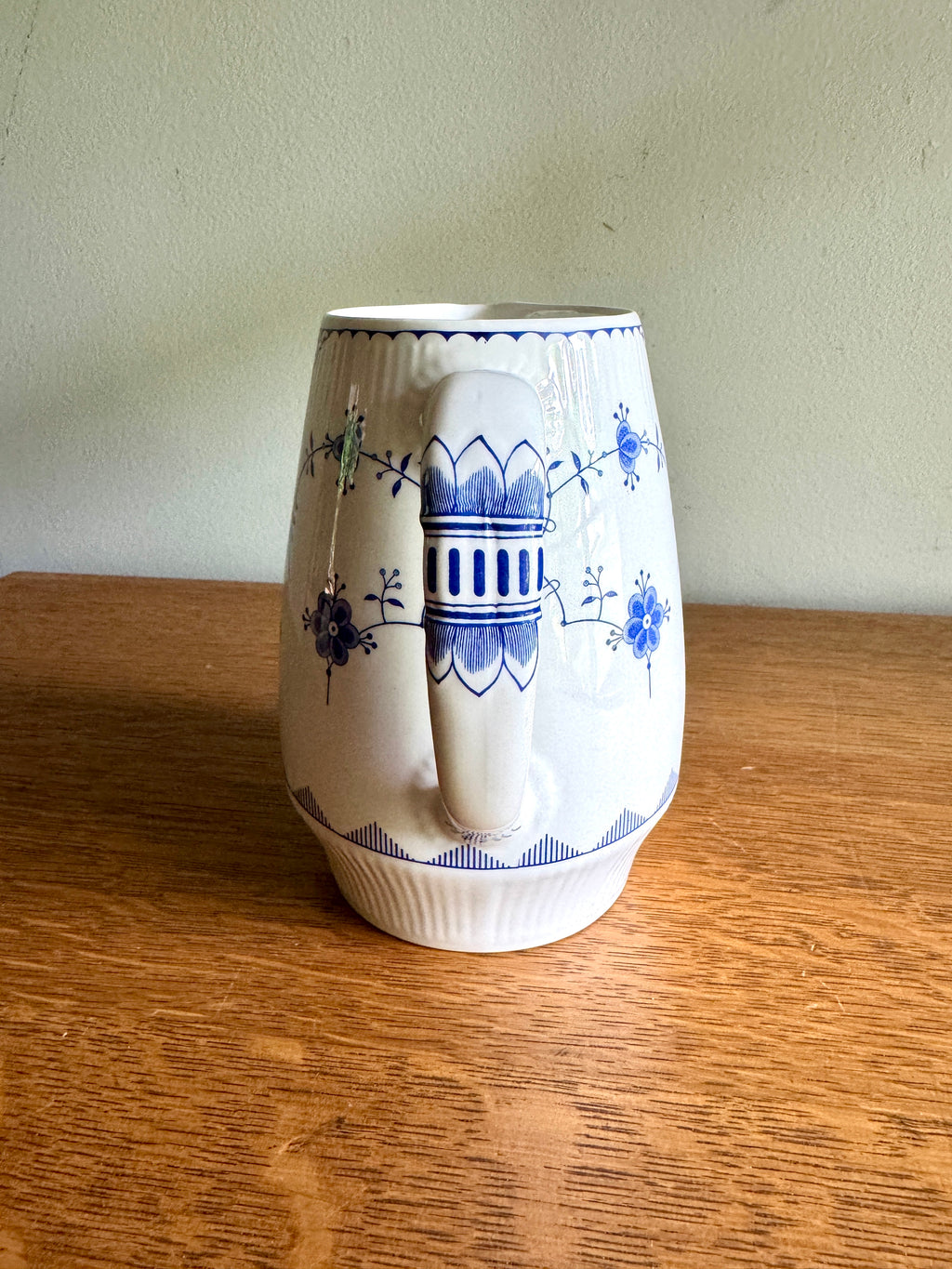 Vtg Denmark Blue 24 Oz Pitcher by Furnivals ~ Funivals Denmark Blue Pitcher