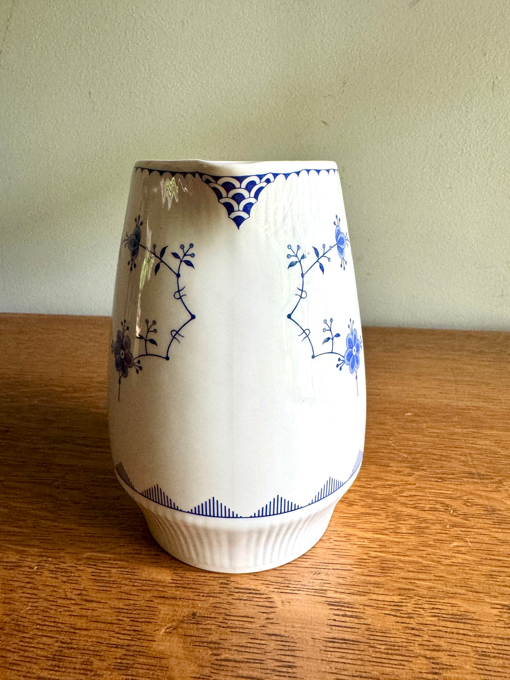 Vtg Denmark Blue 24 Oz Pitcher by Furnivals ~ Funivals Denmark Blue Pitcher