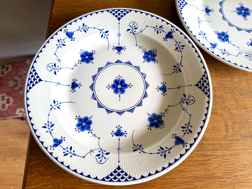 Vtg Denmark Blue Serving Plates by Furnivals and Mason's ~ 12" Furnivals Serving Platters
