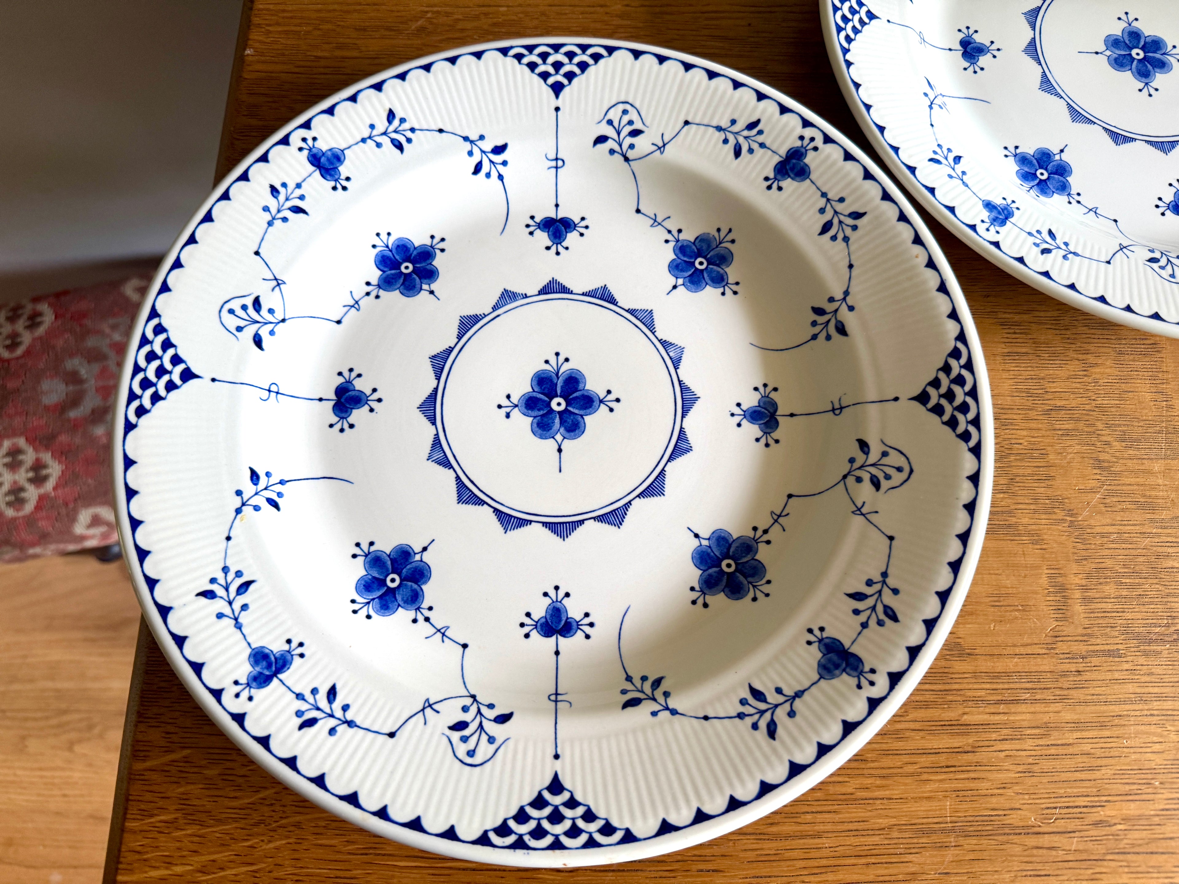 Vtg Denmark Blue Serving Plates by Furnivals and Mason's ~ 12" Furnivals Serving Platters