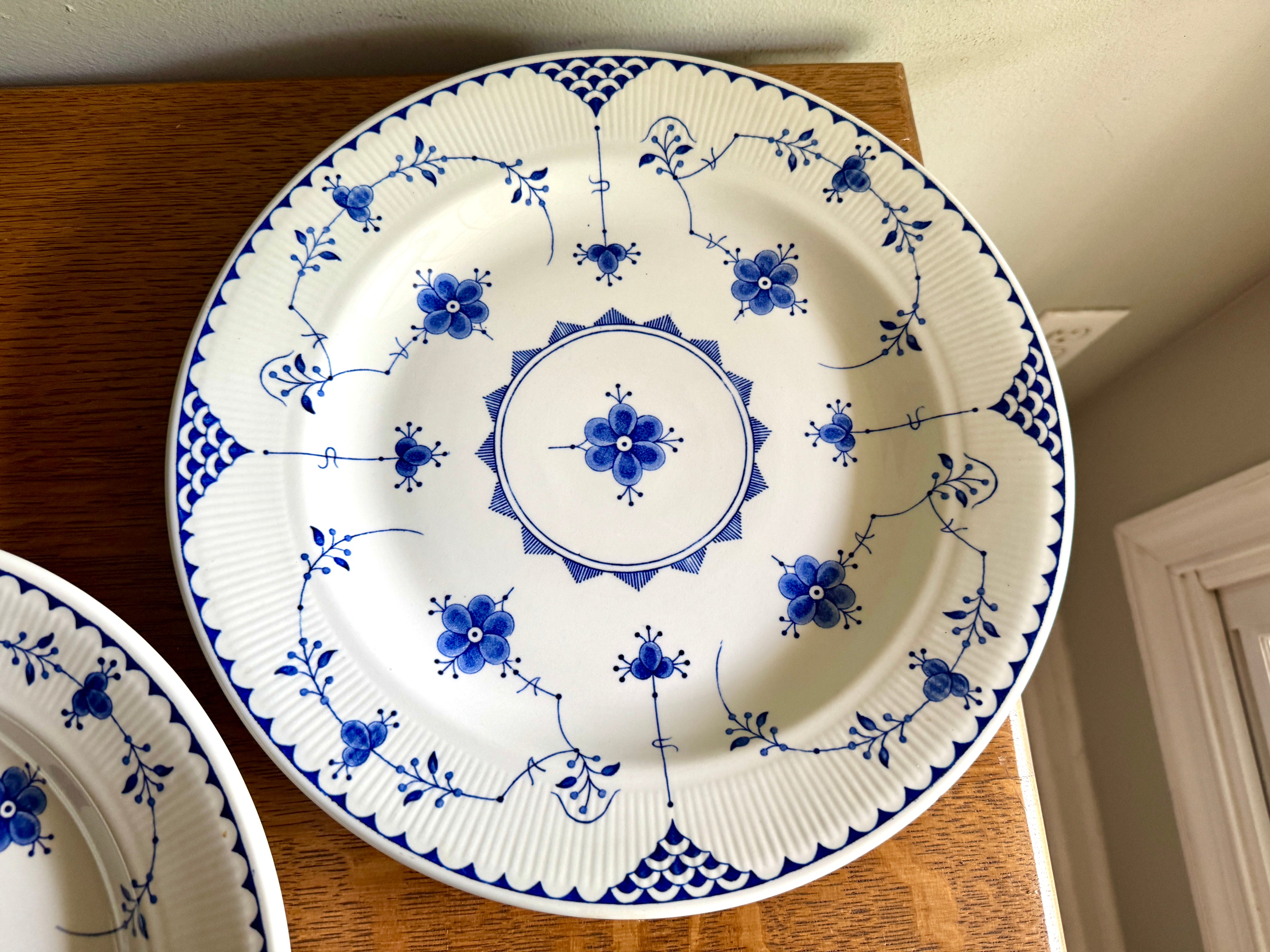 Vtg Denmark Blue Serving Plates by Furnivals and Mason's ~ 12" Furnivals Serving Platters