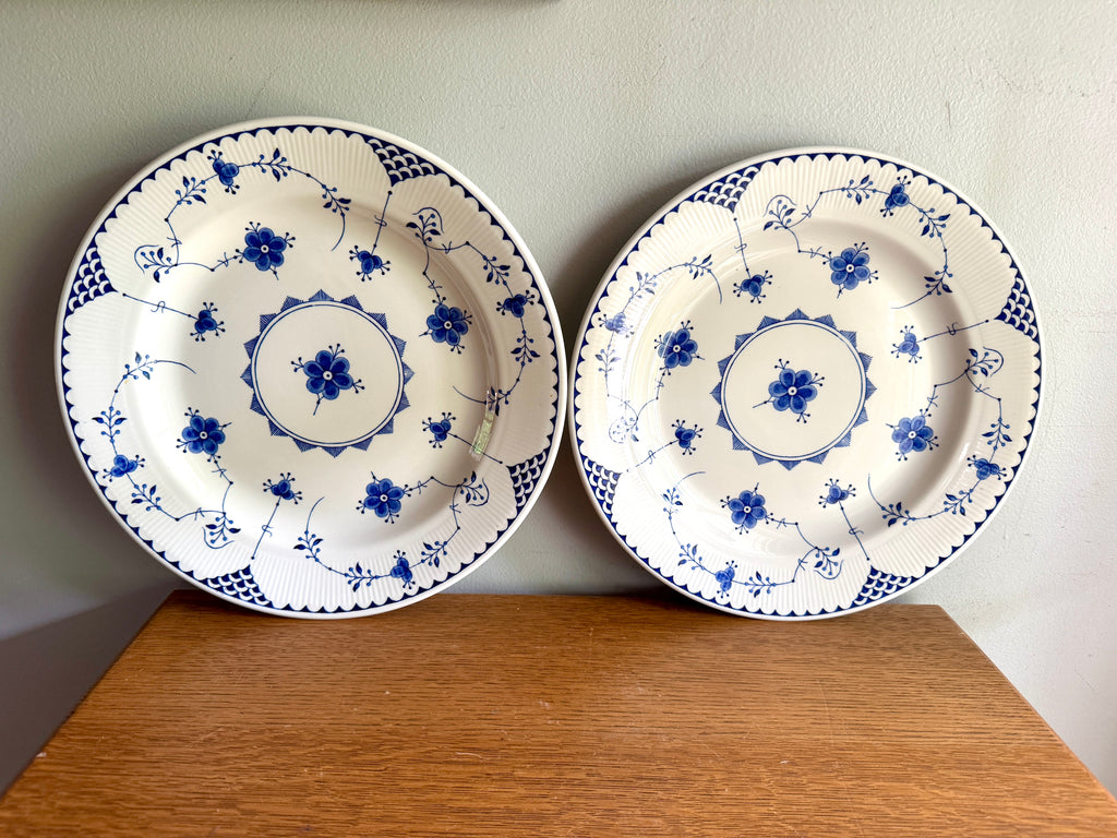 Vtg Denmark Blue Serving Plates by Furnivals and Mason's ~ 12" Furnivals Serving Platters