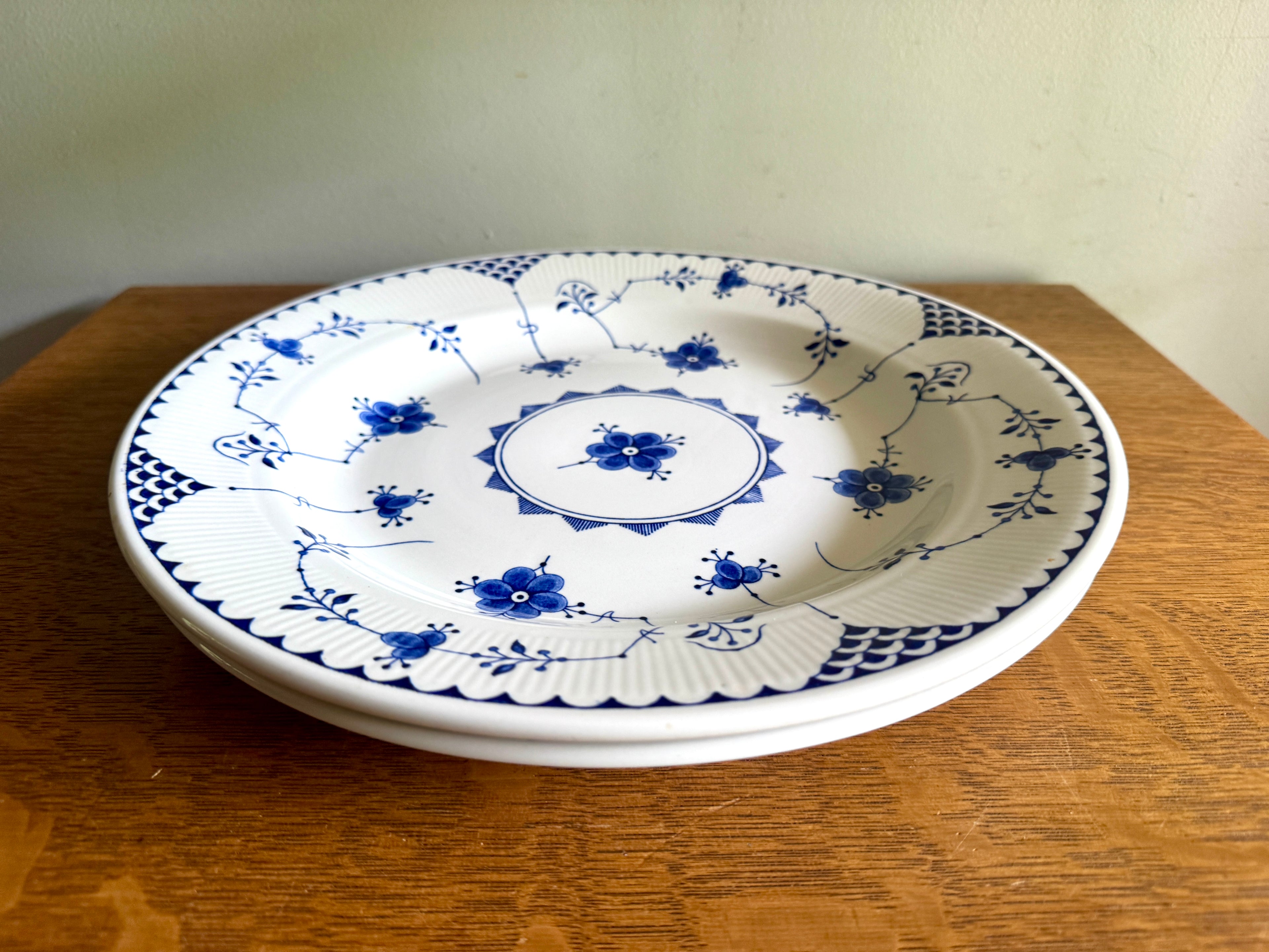 Vtg Denmark Blue Serving Plates by Furnivals and Mason's ~ 12" Furnivals Serving Platters