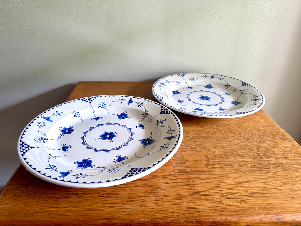 Vtg Denmark Blue Serving Plates by Furnivals and Mason's ~ 12" Furnivals Serving Platters