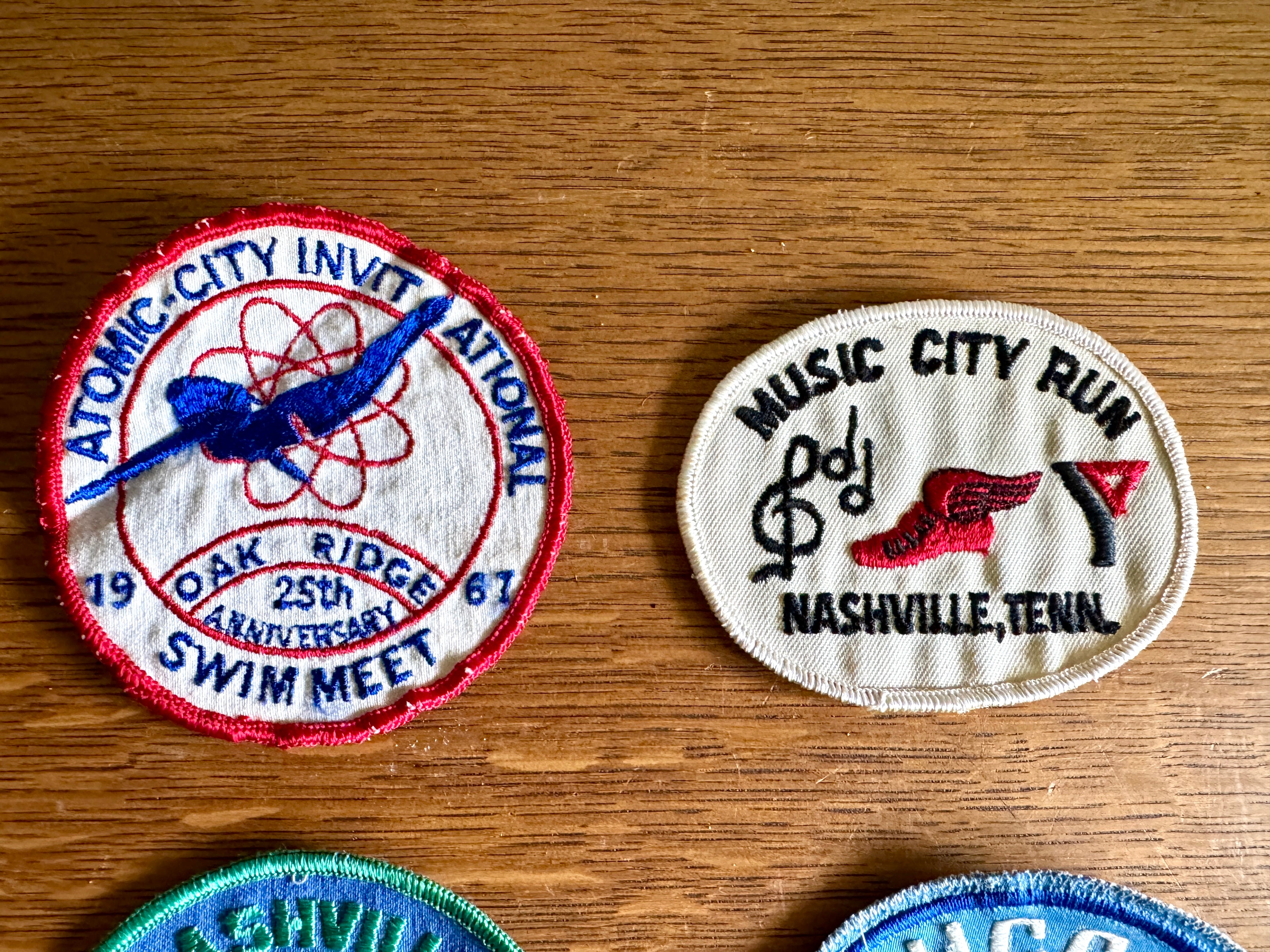 60's & 70's Lot of Swimming Badges ~ Swim Meet Badges Lot of 12