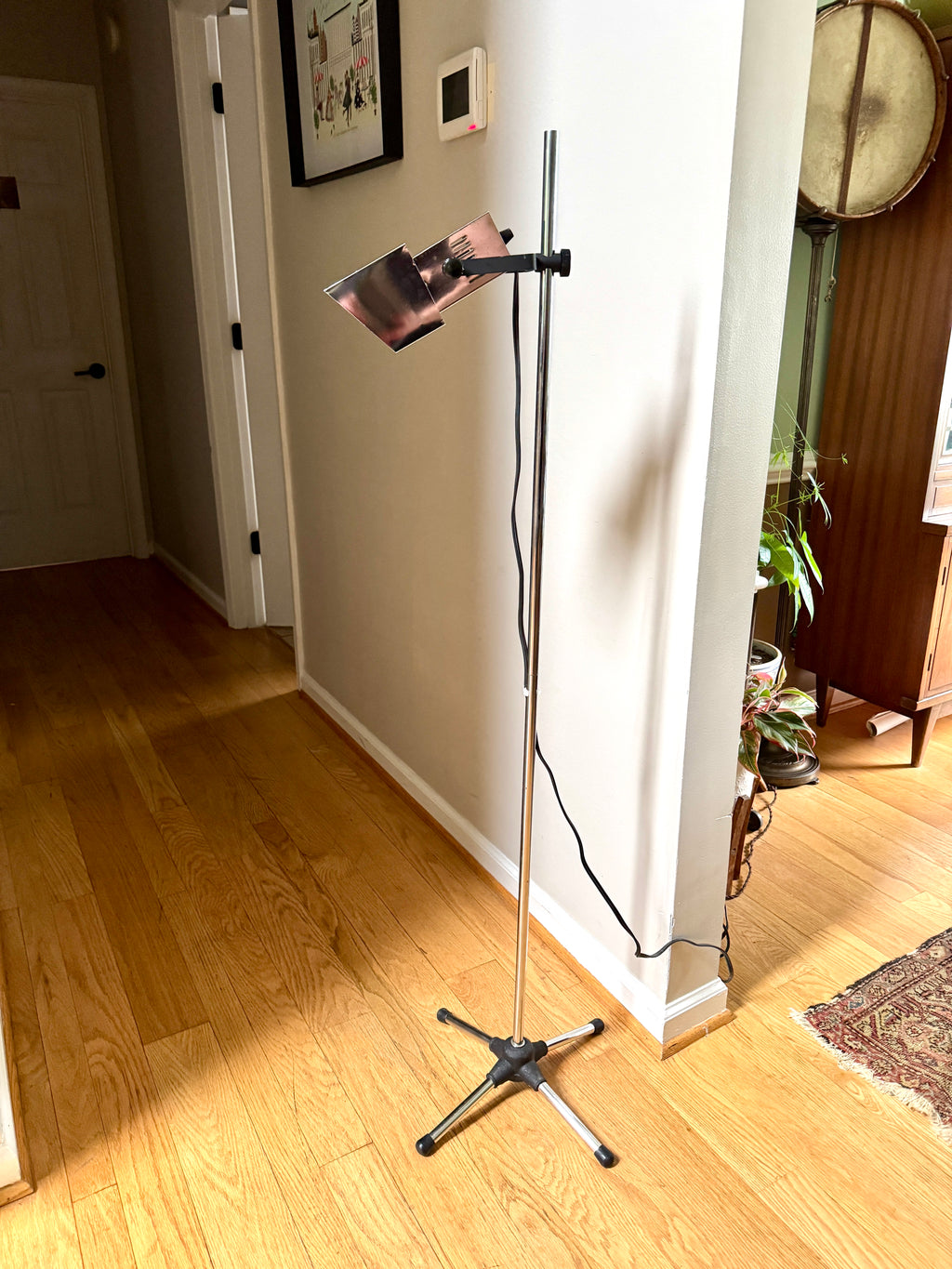 70's Chrome Koch & Lowy Spotlight Style Floor Lamp ~ Stage Light Style Floor Lamp