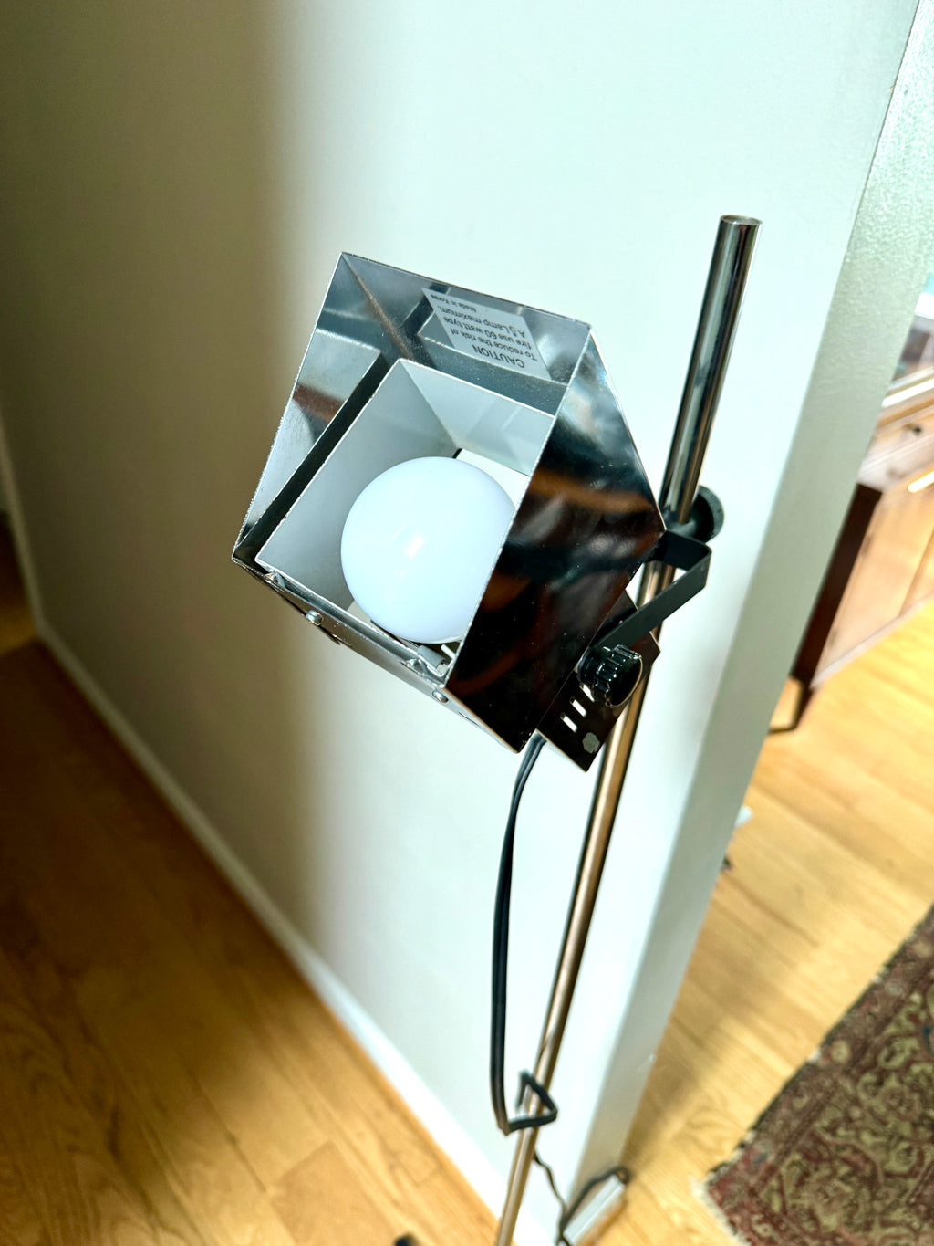 70's Chrome Koch & Lowy Spotlight Style Floor Lamp ~ Stage Light Style Floor Lamp