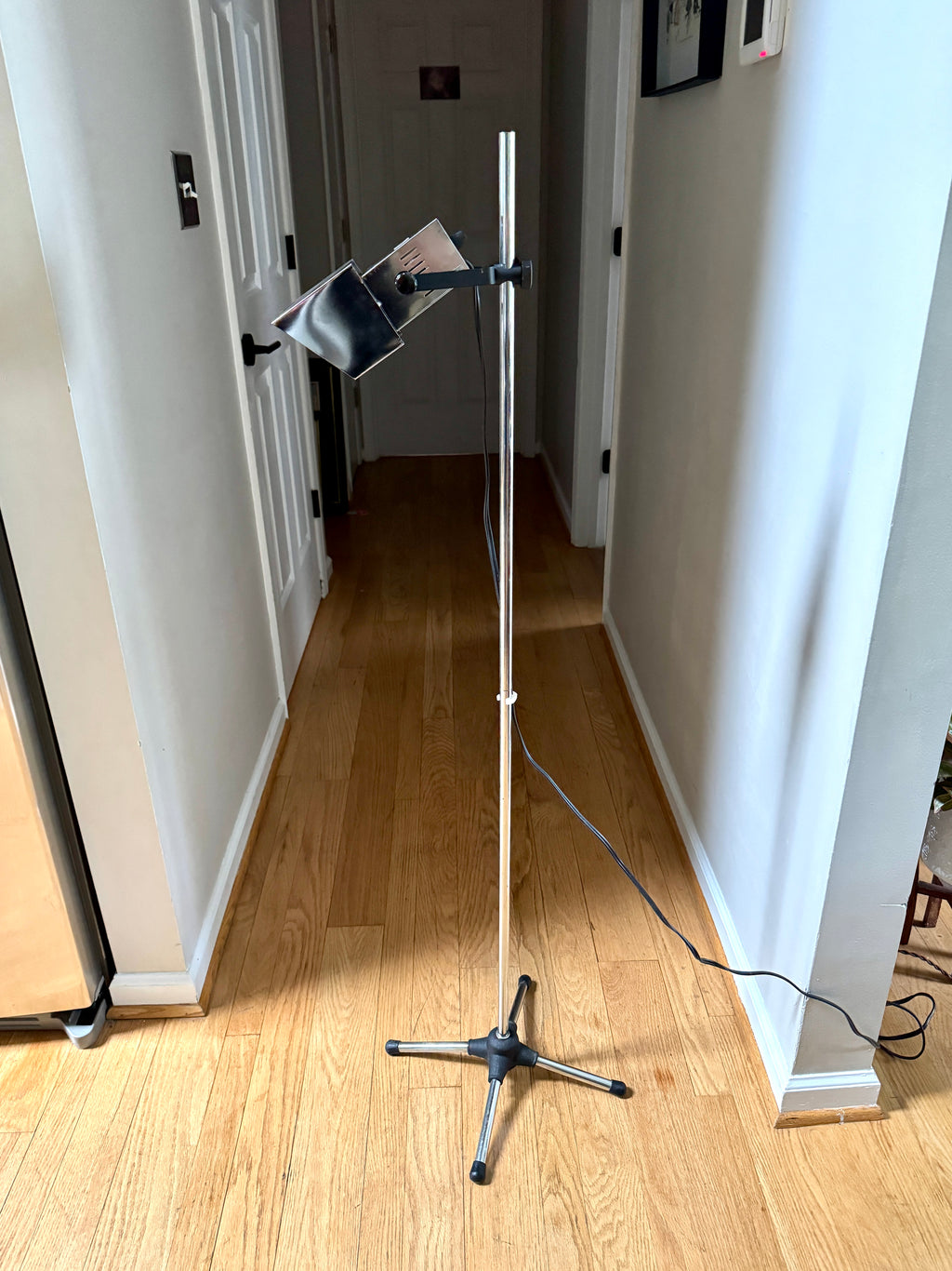 70's Chrome Koch & Lowy Spotlight Style Floor Lamp ~ Stage Light Style Floor Lamp