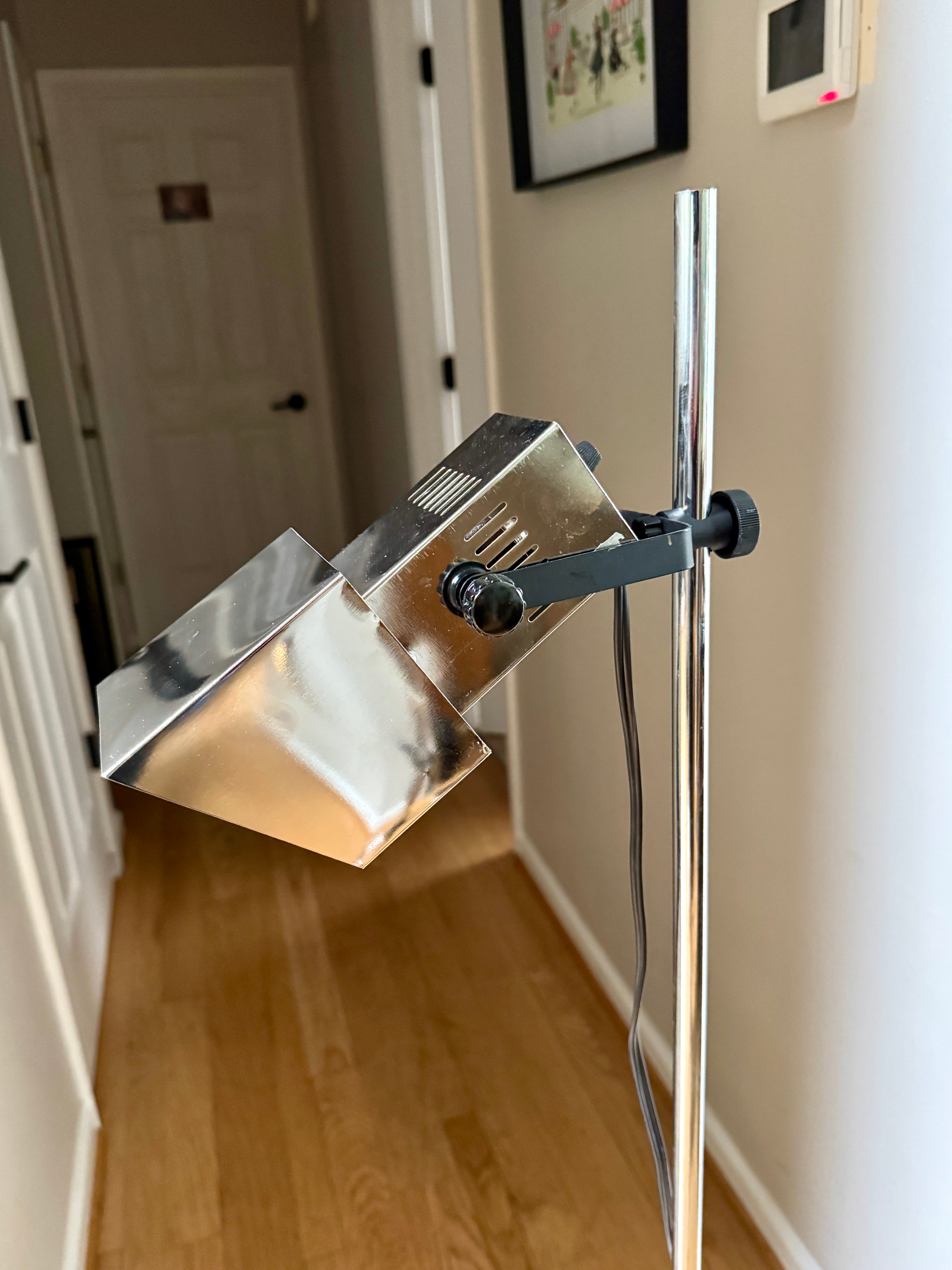 70's Chrome Koch & Lowy Spotlight Style Floor Lamp ~ Stage Light Style Floor Lamp