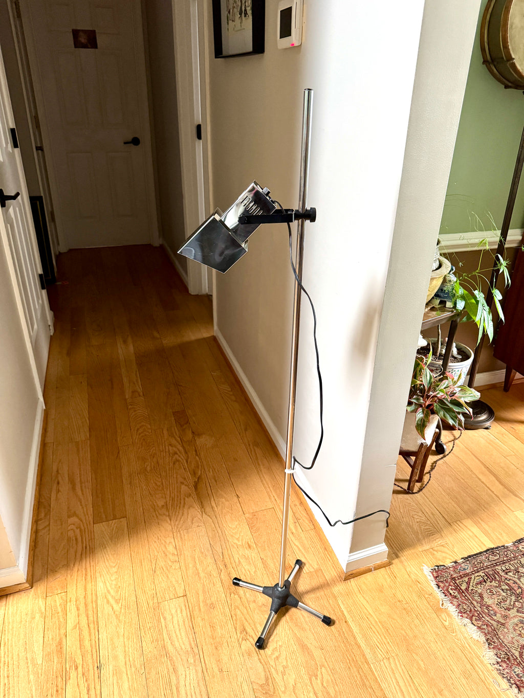 70's Chrome Koch & Lowy Spotlight Style Floor Lamp ~ Studio Stage Light Style Floor Lamp