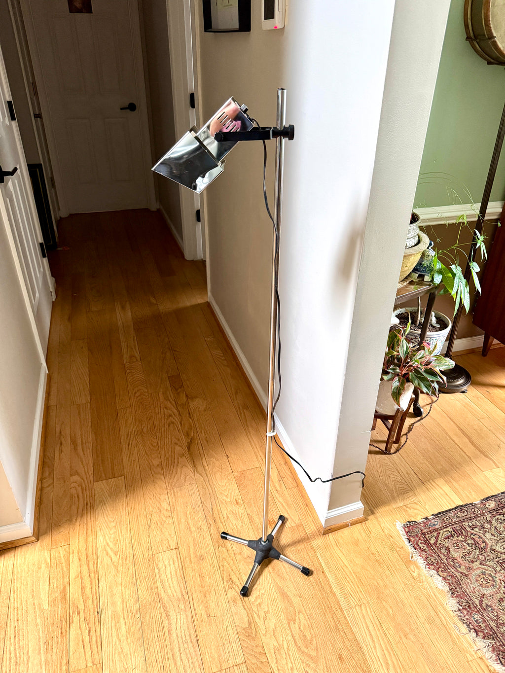 70's Chrome Koch & Lowy Spotlight Style Floor Lamp ~ Studio Stage Light Style Floor Lamp