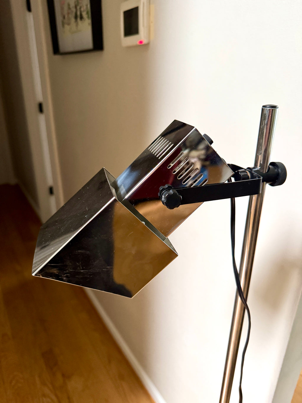 70's Chrome Koch & Lowy Spotlight Style Floor Lamp ~ Studio Stage Light Style Floor Lamp