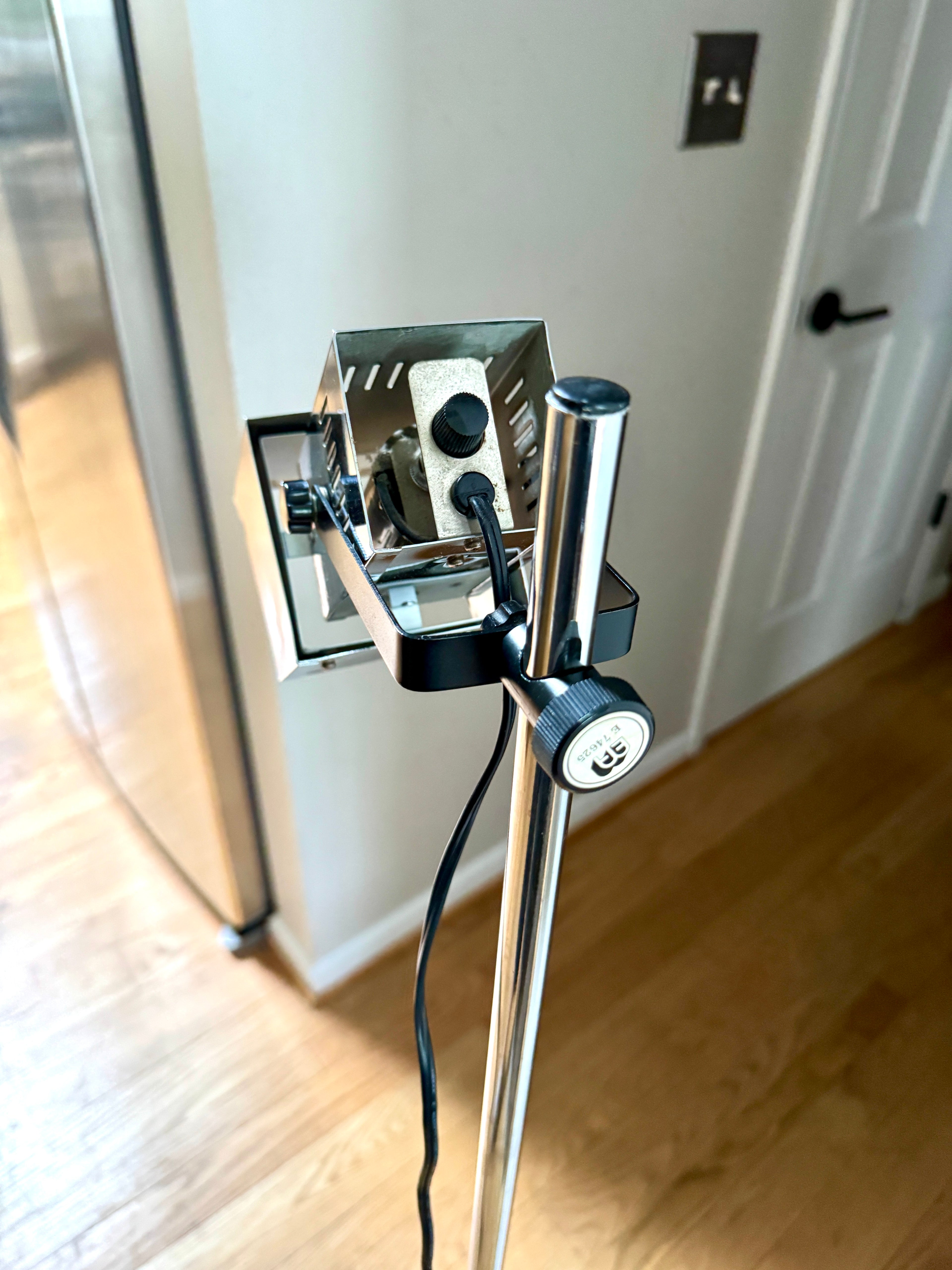 70's Chrome Koch & Lowy Spotlight Style Floor Lamp ~ Studio Stage Light Style Floor Lamp