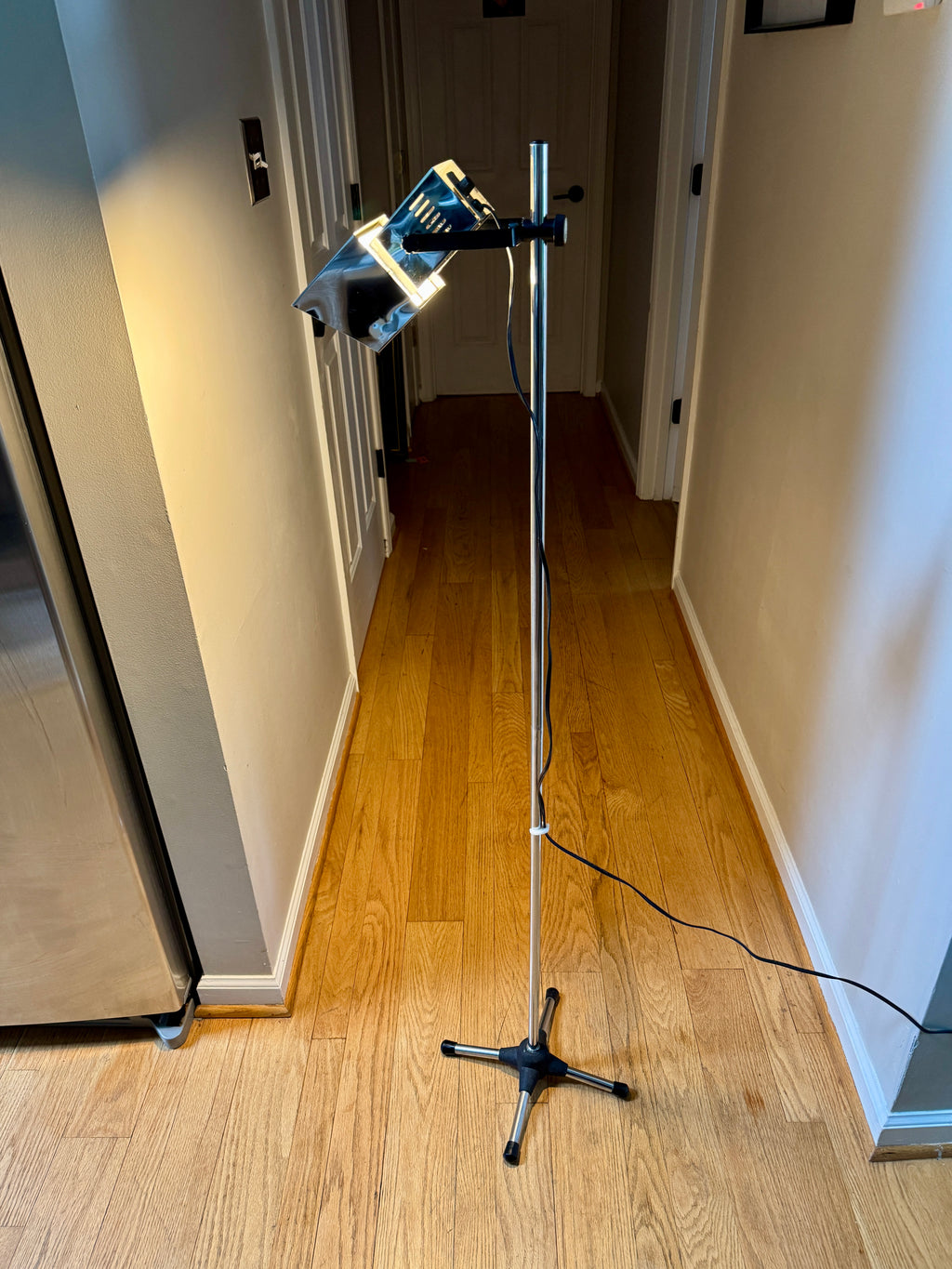 70's Chrome Koch & Lowy Spotlight Style Floor Lamp ~ Studio Stage Light Style Floor Lamp