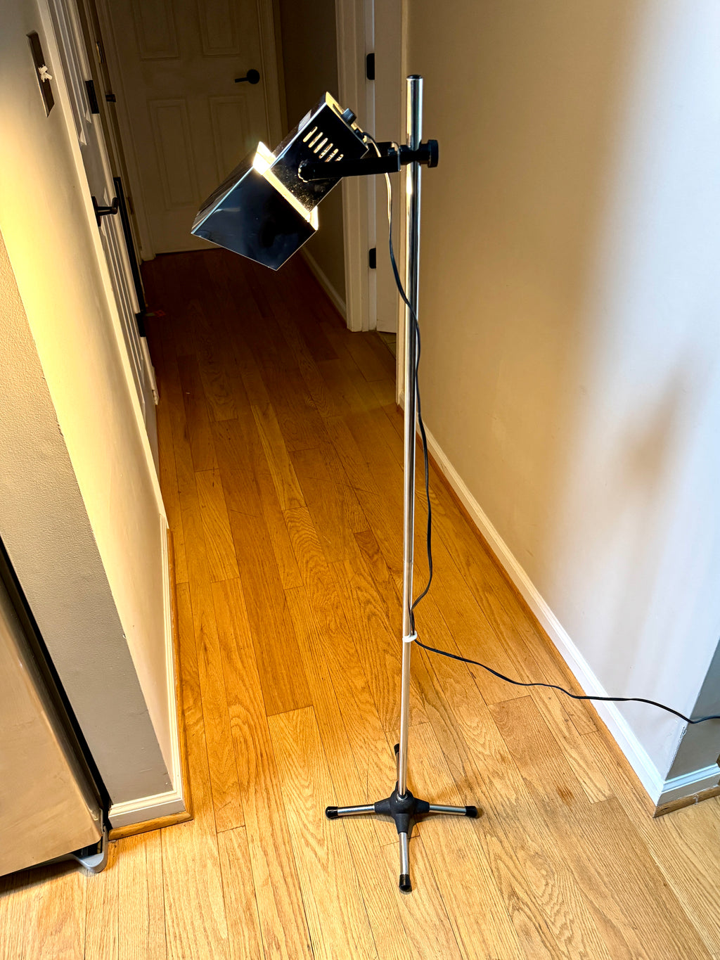 70's Chrome Koch & Lowy Spotlight Style Floor Lamp ~ Studio Stage Light Style Floor Lamp