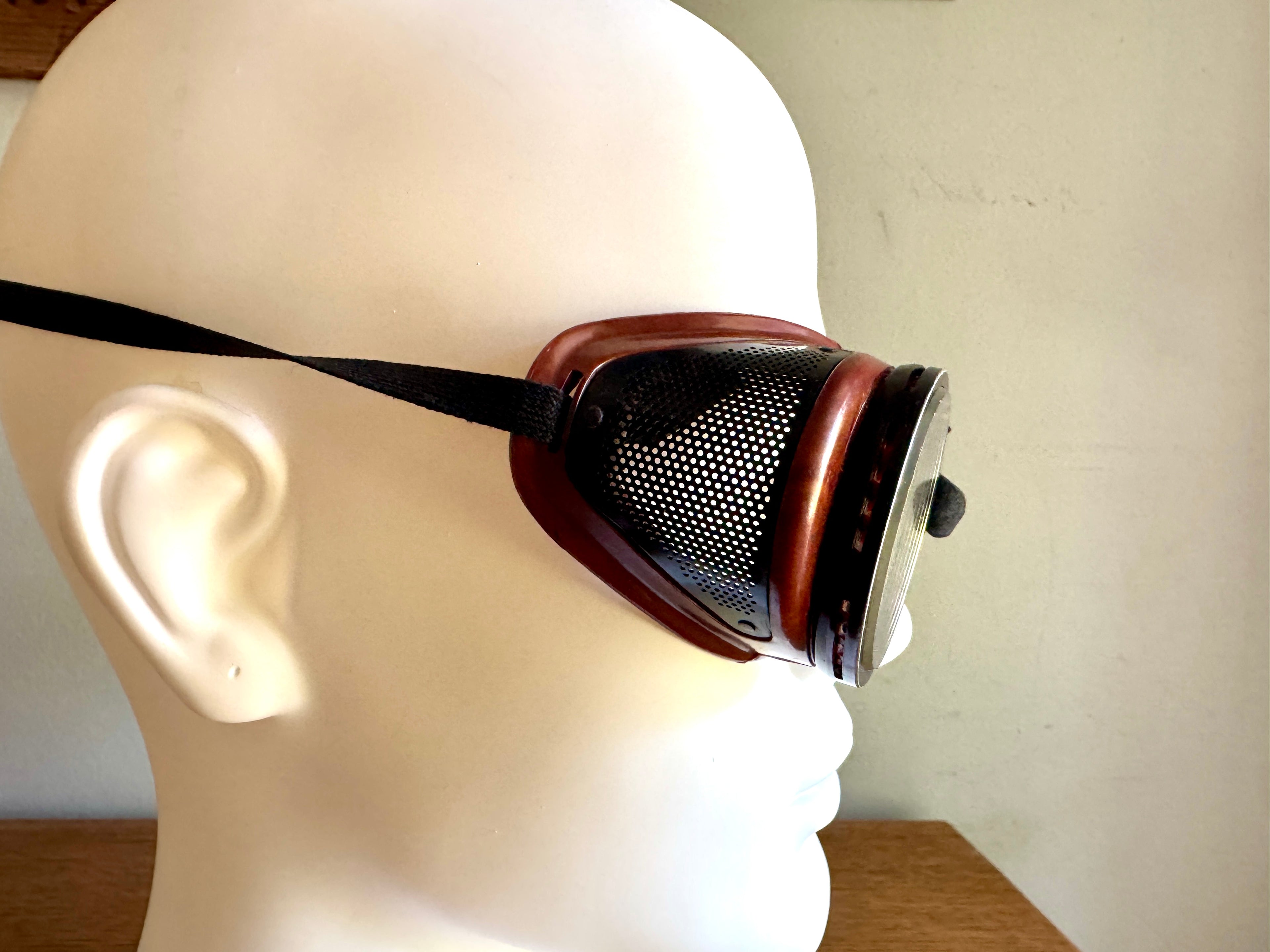 Vtg American Optical Duralite Coverglas Goggles ~ Vtg Bakelite Safety Glasses