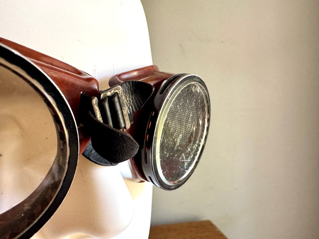 Vtg American Optical Duralite Coverglas Goggles ~ Vtg Bakelite Safety Glasses