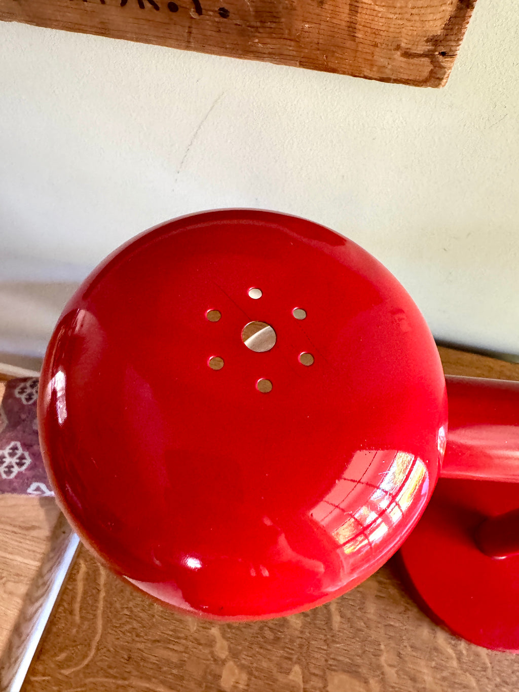 Vtg Alsy MCM Metal Adjustable Gooseneck Flex Red Desk Table Lamp ~ Alsy Red Modernist Desk Lamp