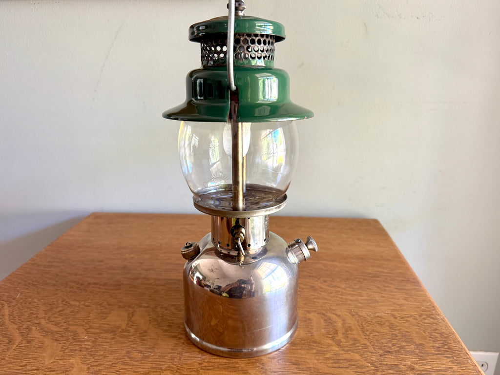 1950's Coleman Model 242C Nickel Plated Camping Lantern ~ Coleman Nickel 242C Single Mantle Lantern