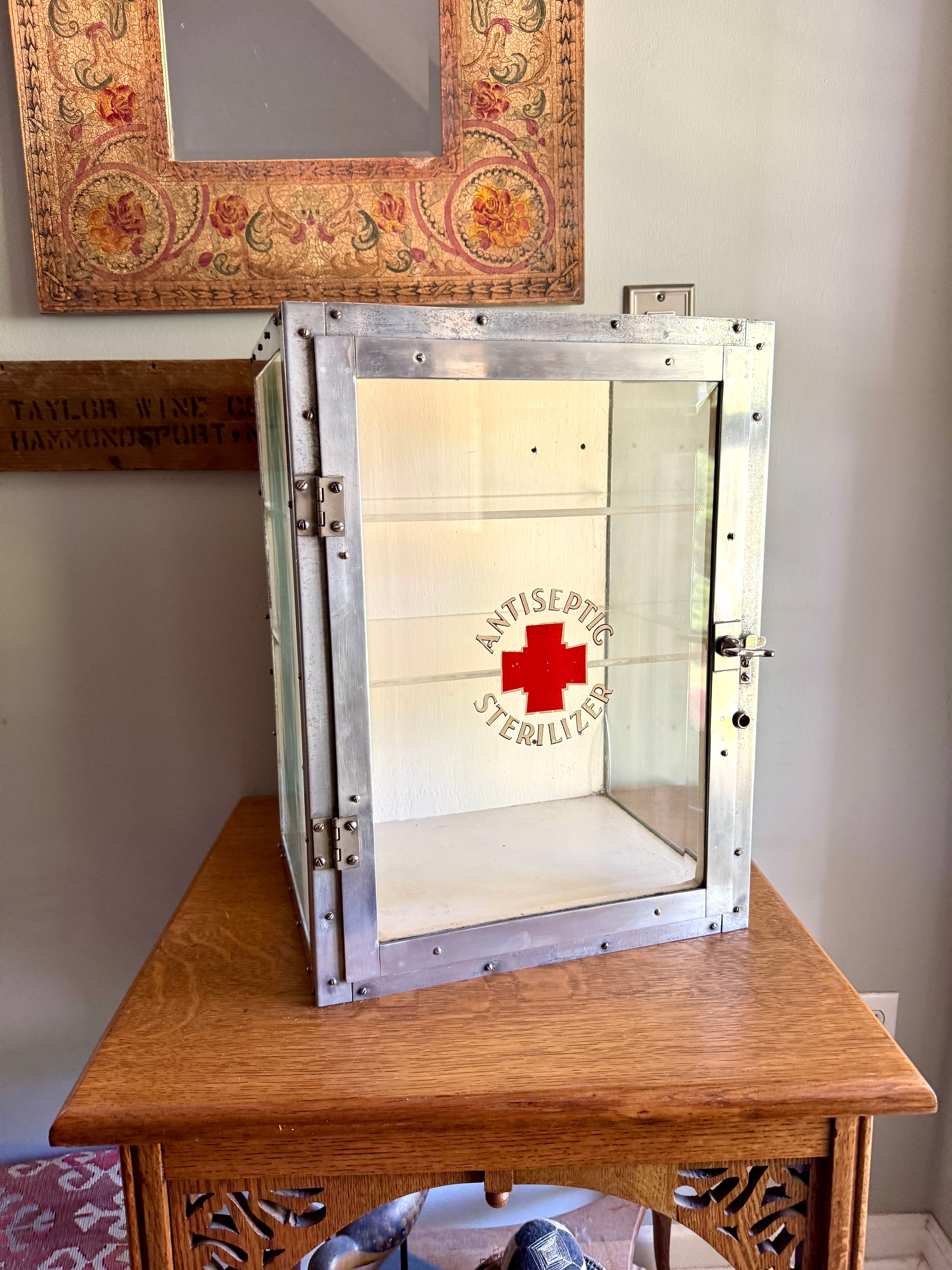 Rare 1930s, "Sterilizer" Cabinet by Emil J. Paidar Company ~ Antiseptic Sterilizer Metal Cabinet