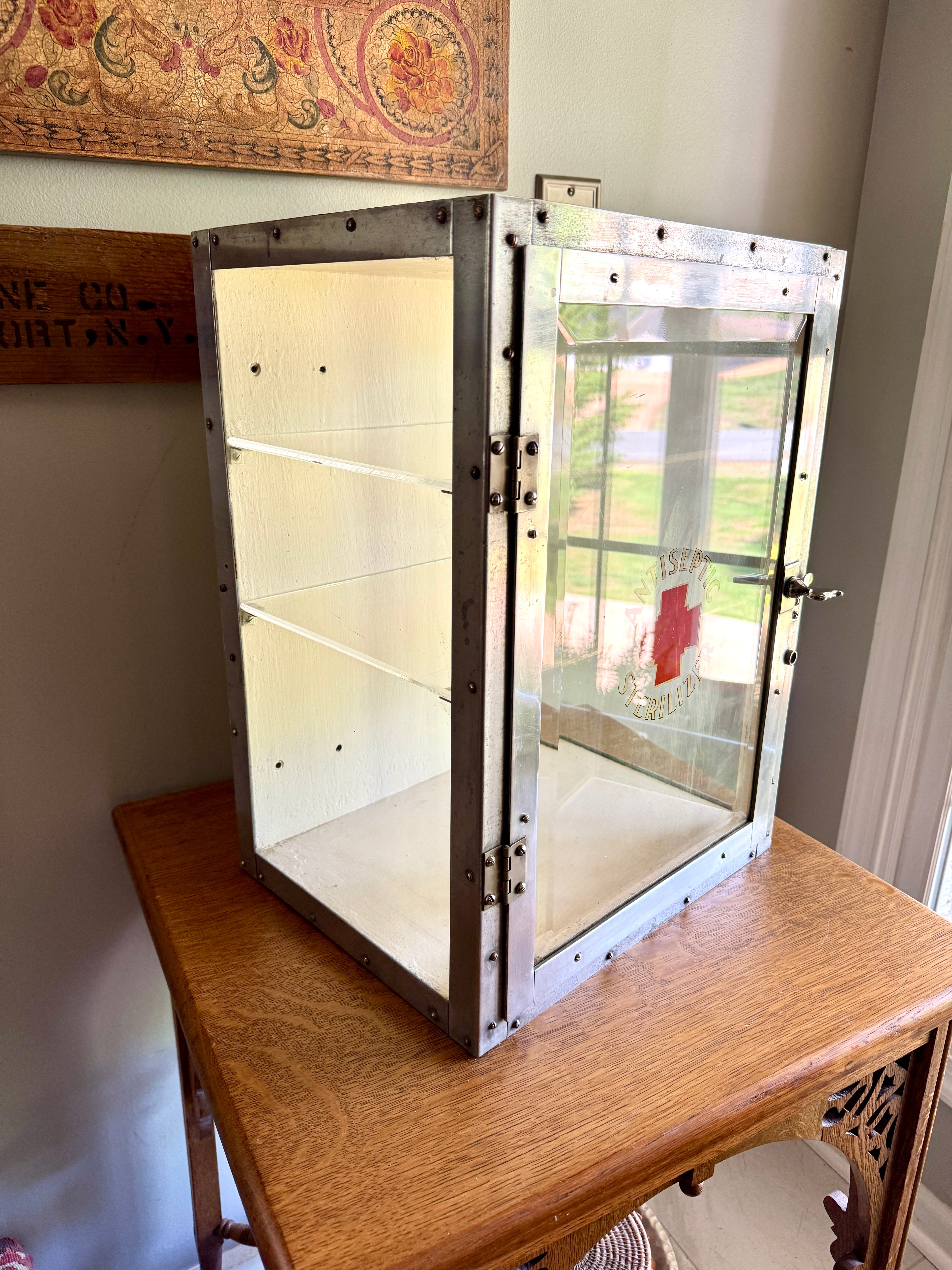 Rare 1930s, "Sterilizer" Cabinet by Emil J. Paidar Company ~ Antiseptic Sterilizer Metal Cabinet