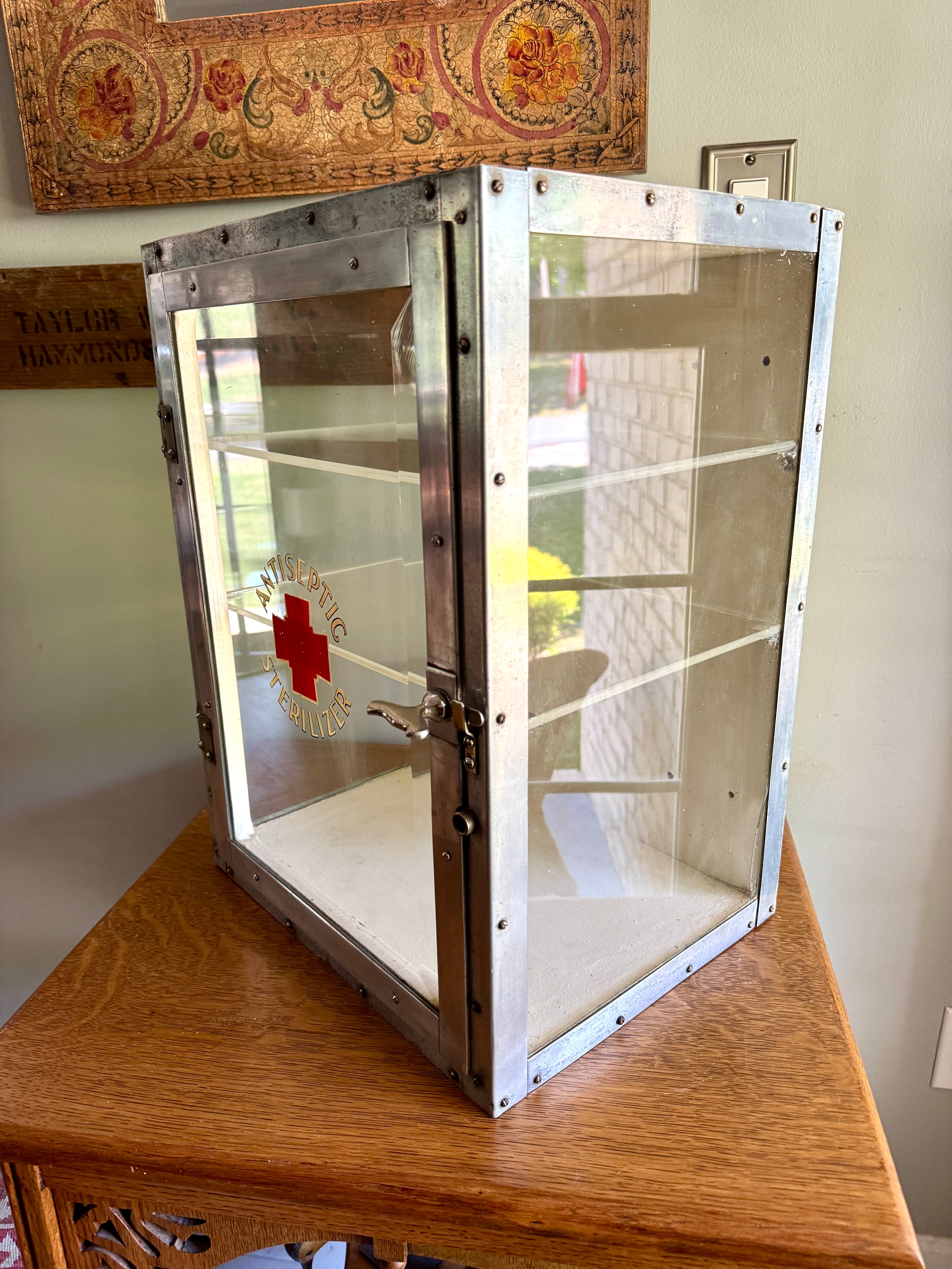 Rare 1930s, "Sterilizer" Cabinet by Emil J. Paidar Company ~ Antiseptic Sterilizer Metal Cabinet