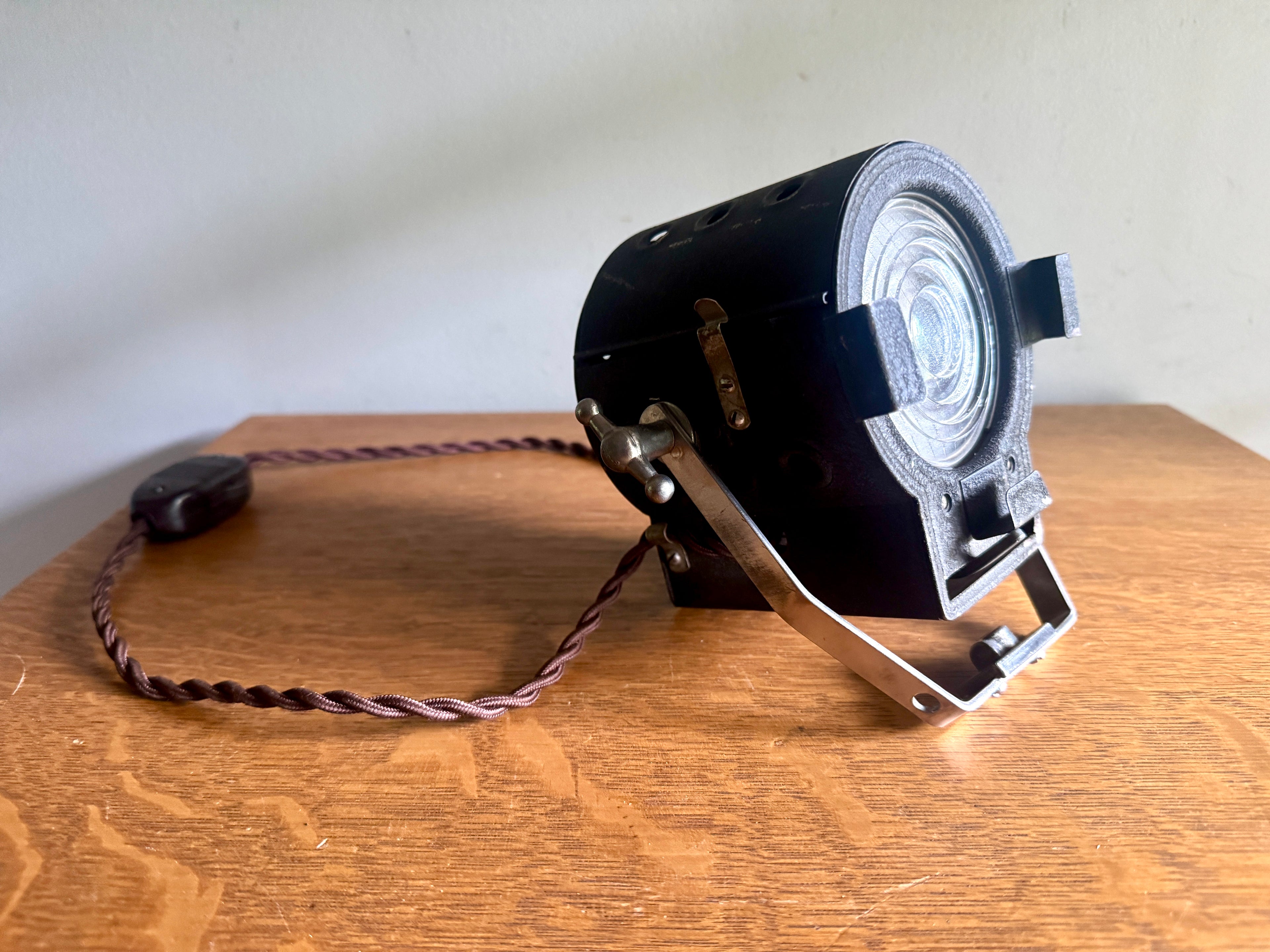 Vtg Dinkie Inkie Stage Spot Light ~ Rewired Repurposed Stage Light