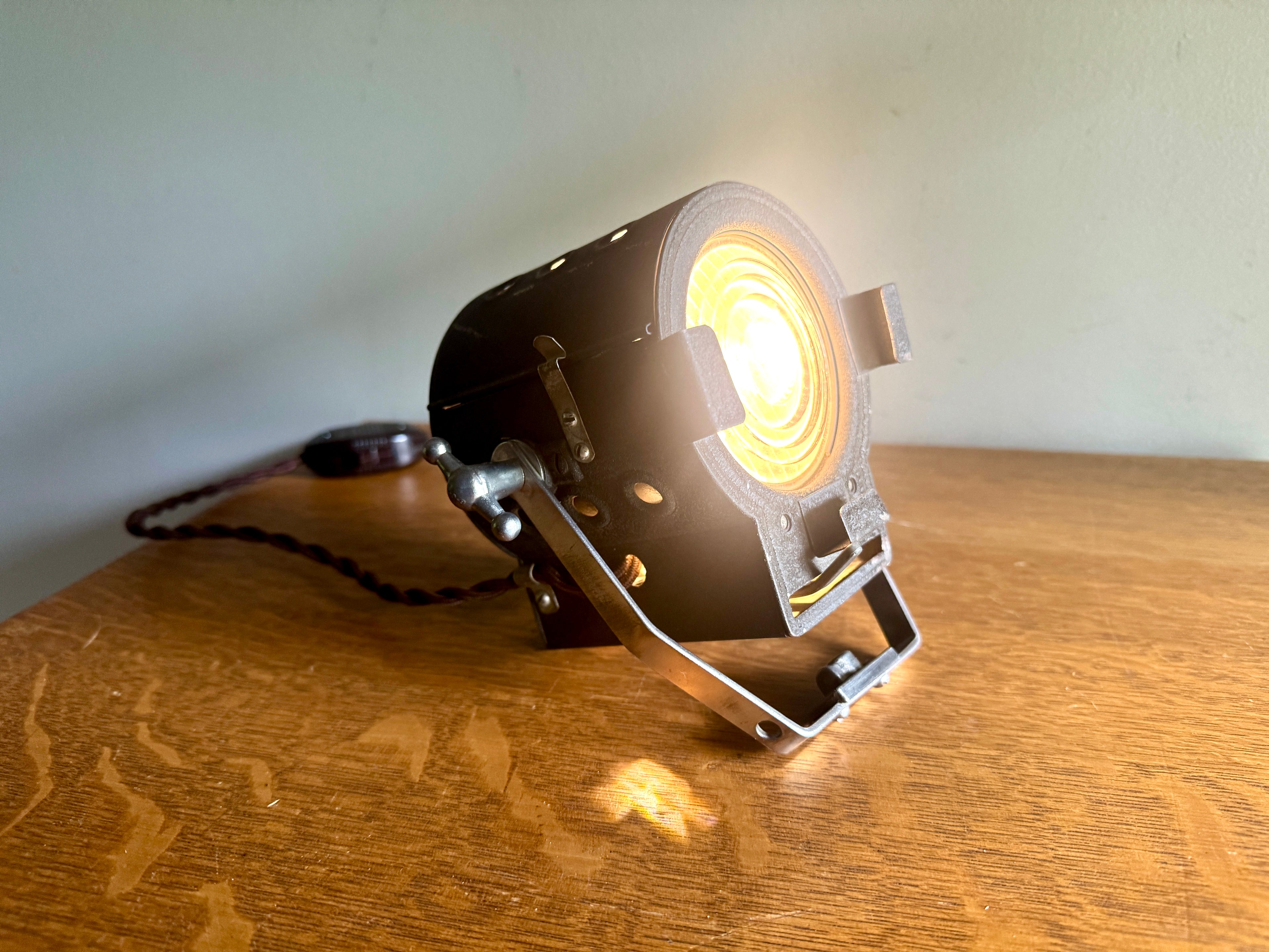 Vtg Dinkie Inkie Stage Spot Light ~ Rewired Repurposed Stage Light