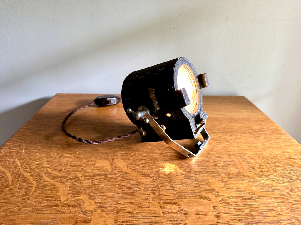 Vtg Dinkie Inkie Stage Spot Light ~ Rewired Repurposed Stage Light