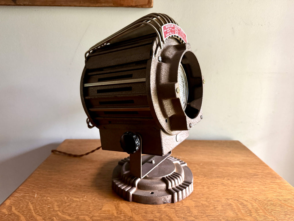 1950s Repurposed Bantam Super Spot Theatre Light by Golde Mfg. Co. Chicago ~ Stage Light Desk Lamp