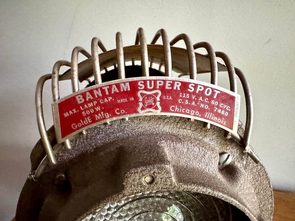 1950s Repurposed Bantam Super Spot Theatre Light by Golde Mfg. Co. Chicago ~ Stage Light Desk Lamp