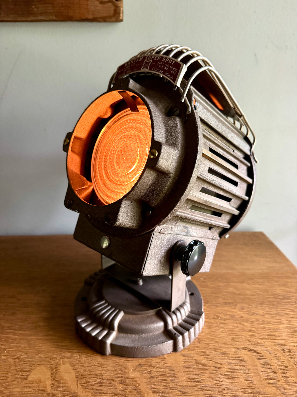 1950s Repurposed Bantam Super Spot Theatre Light by Golde Mfg. Co. Chicago ~ Stage Light Desk Lamp