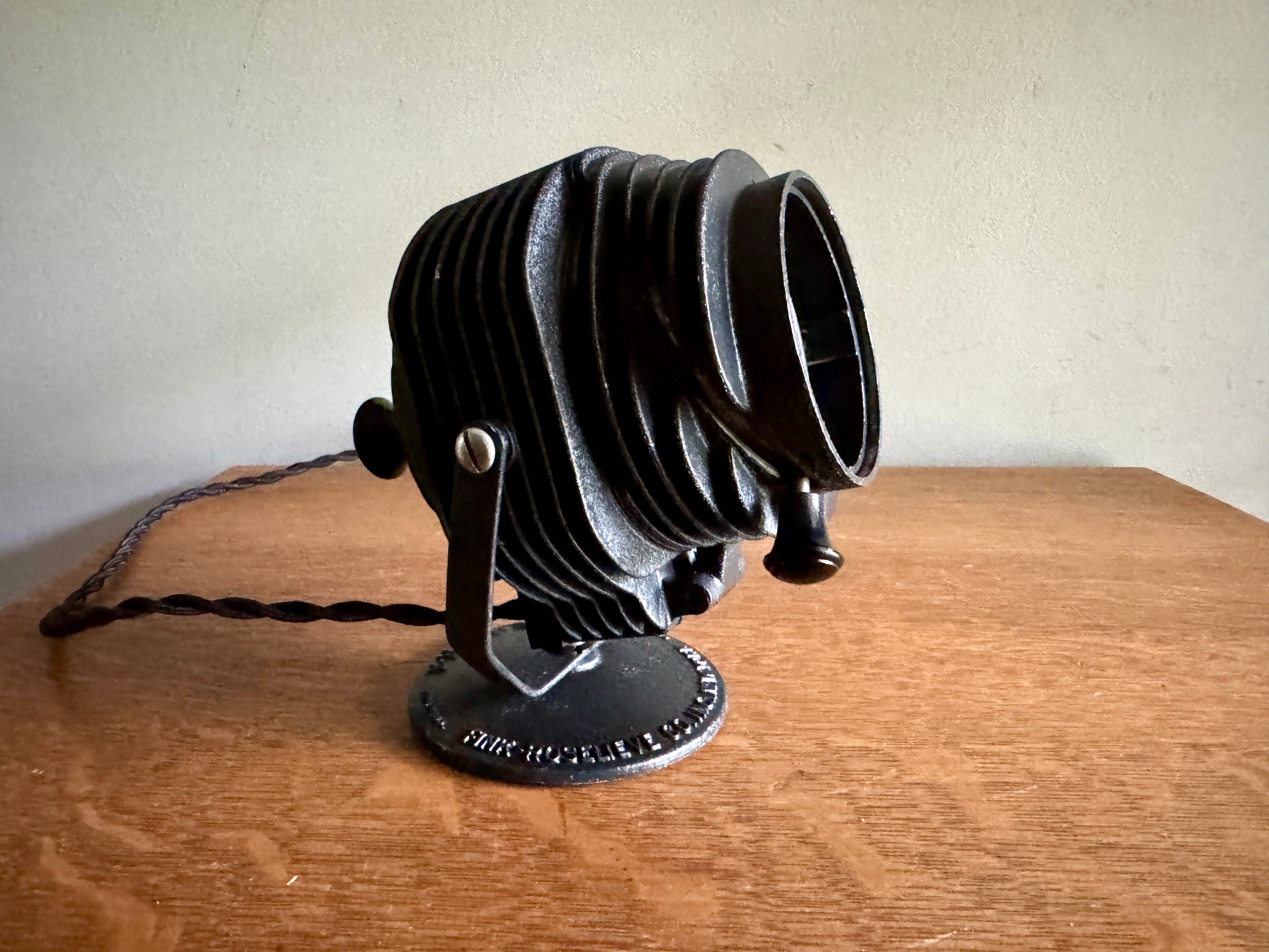 Vtg Fink Roselieve Hi-Spot Fresnel Lamp ~ Rewired Fink Roselieve Spot Lamp Desk Lamp