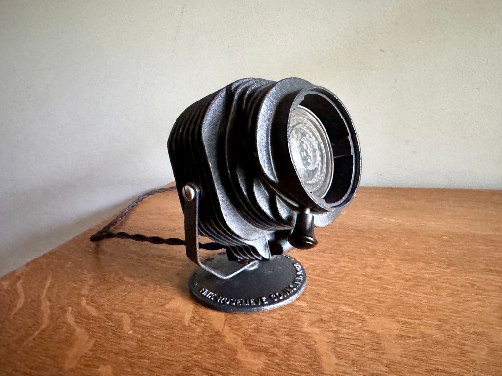 Vtg Fink Roselieve Hi-Spot Fresnel Lamp ~ Rewired Fink Roselieve Spot Lamp Desk Lamp